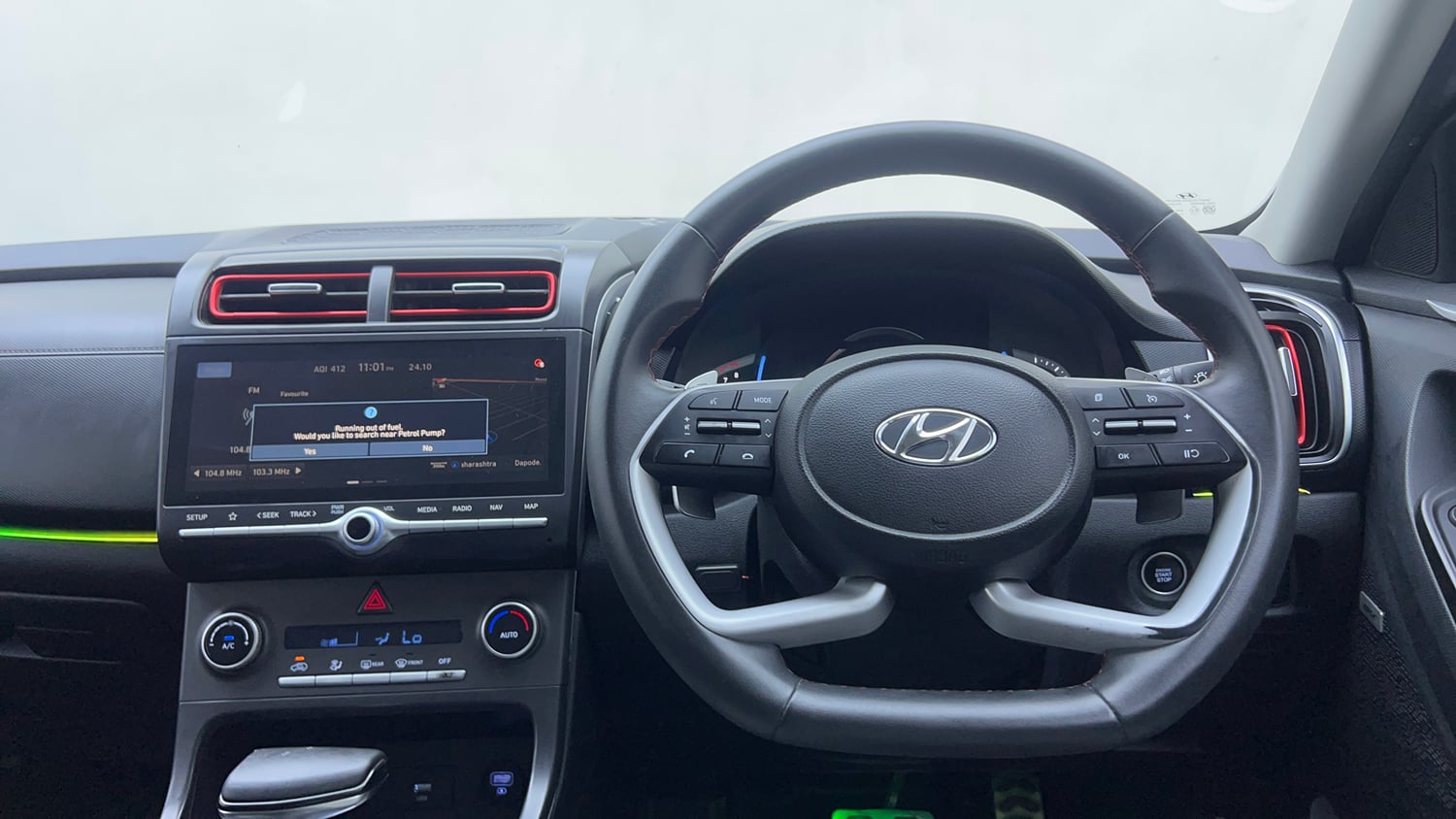 Used 2021 Hyundai Creta SX (O) 1.4 Turbo 7 DCT Petrol Automatic interior STEERING VIEW