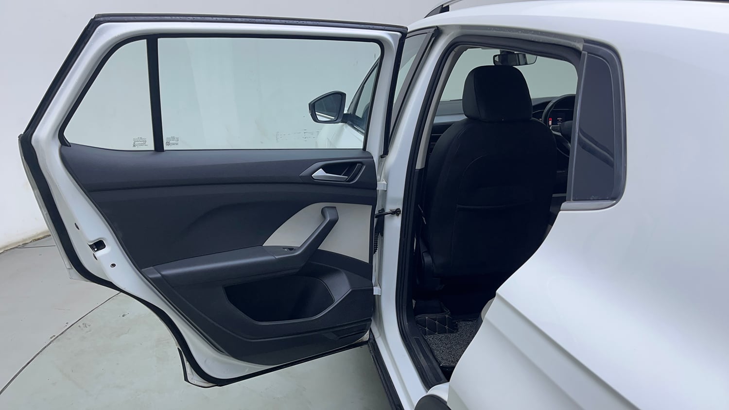 Used 2023 Volkswagen Taigun Topline 1.0 TSI AT Petrol Automatic interior LEFT REAR DOOR OPEN VIEW