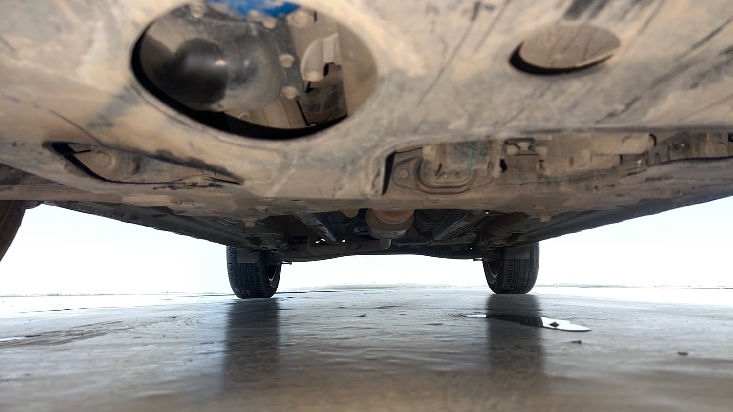 Used 2021 Hyundai Creta SX (O) 1.4 Turbo 7 DCT Petrol Automatic extra FRONT LEFT UNDERBODY VIEW