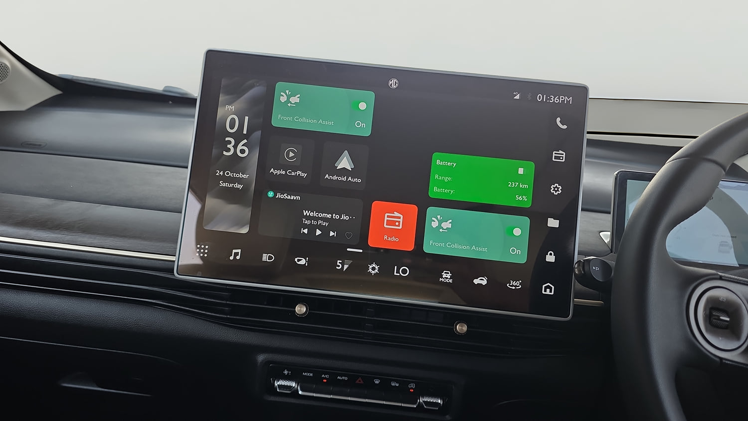 Used 2025 MG Motors Windsor EV Essence Pro Electric Automatic interior MUSIC SYSTEM & AC CONTROL VIEW