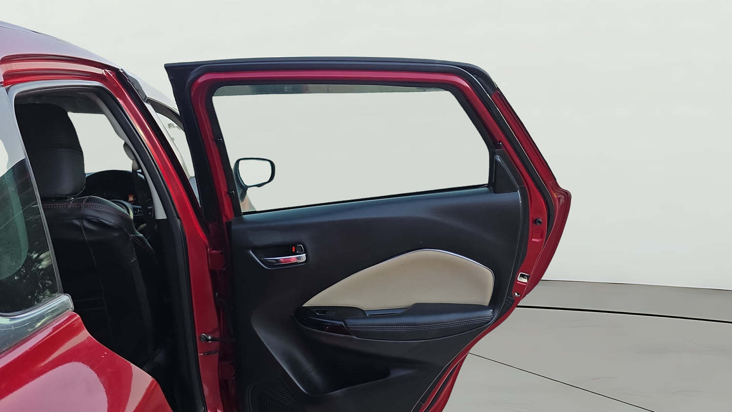 Used 2023 Toyota Glanza V Petrol Manual interior RIGHT REAR DOOR OPEN VIEW