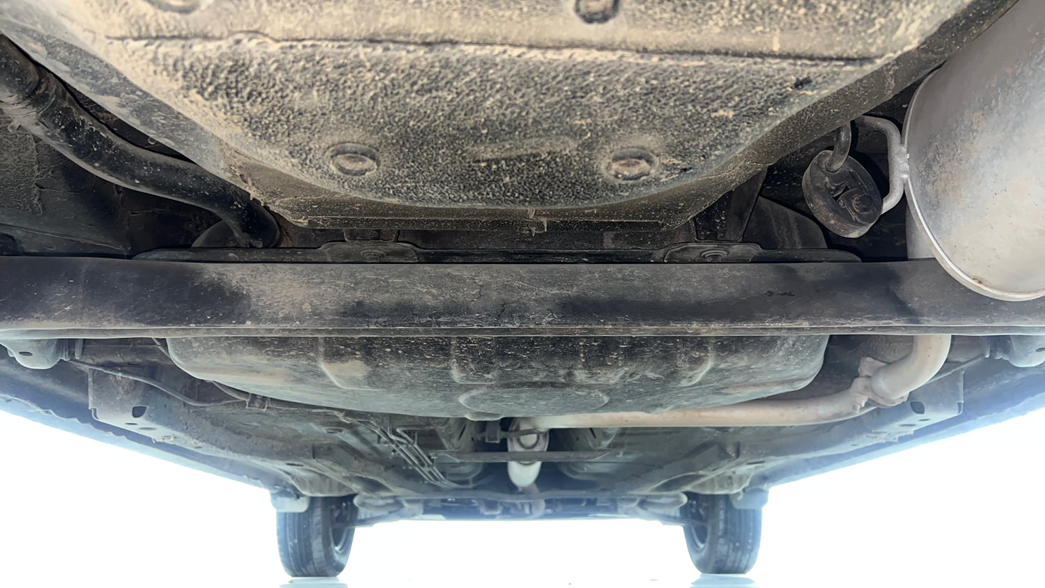 Used 2018 Tata Tiago Revotron XT Petrol Manual extra REAR UNDERBODY VIEW (TAKEN FROM REAR)