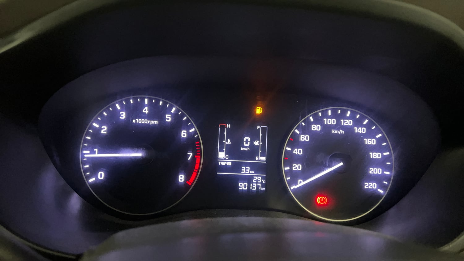 Used 2017 Hyundai Elite i20 Sportz 1.2 Petrol Manual interior CLUSTERMETER VIEW
