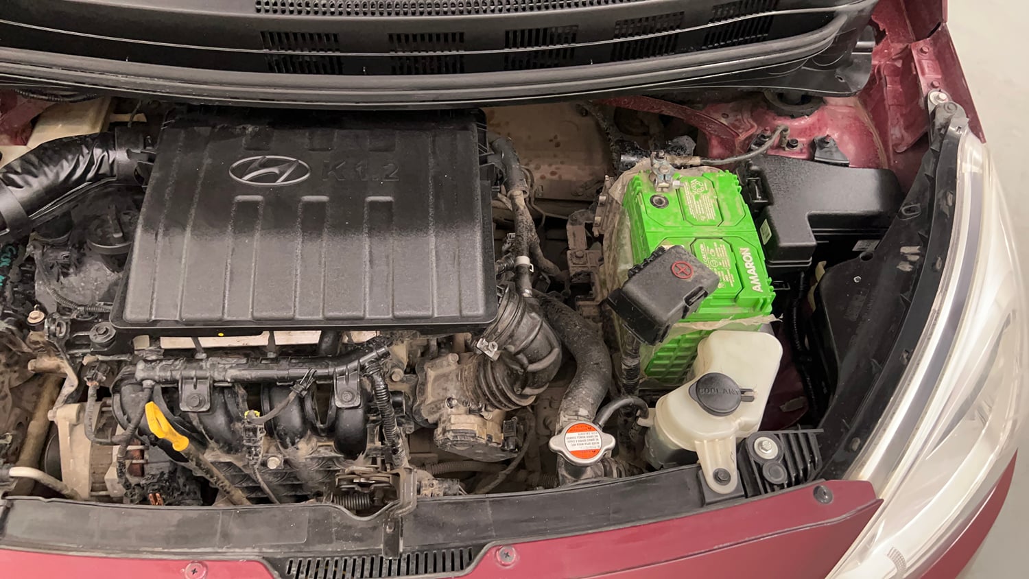 Used 2016 Hyundai Grand i10 Sportz 1.2 Kappa VTVT Petrol Manual engine ENGINE LEFT SIDE VIEW