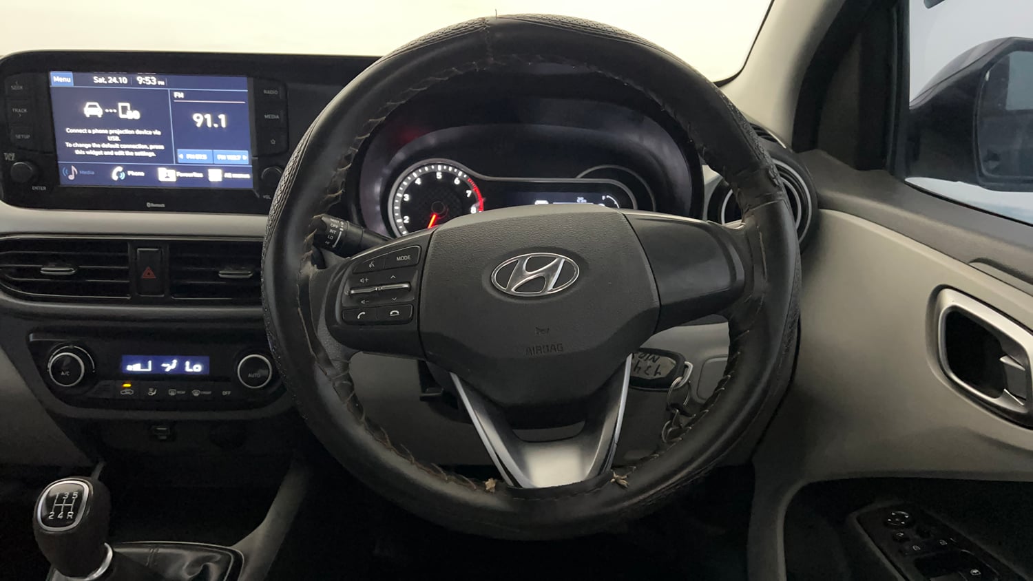 Used 2021 Hyundai Grand i10 Nios Sportz 1.2 Kappa VTVT Petrol Manual interior STEERING VIEW