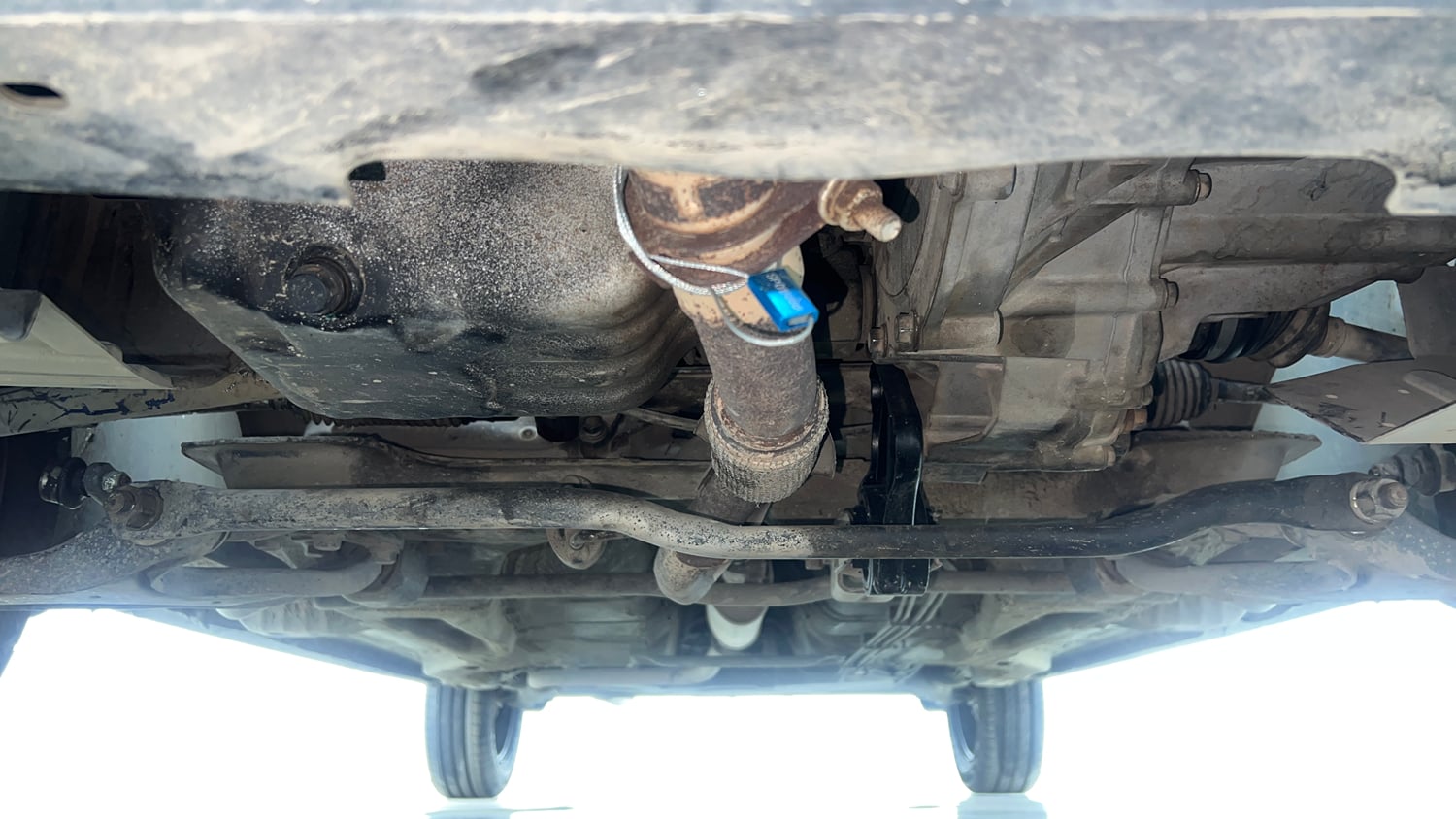 Used 2018 Tata Tiago Revotron XT Petrol Manual extra FRONT LEFT UNDERBODY VIEW