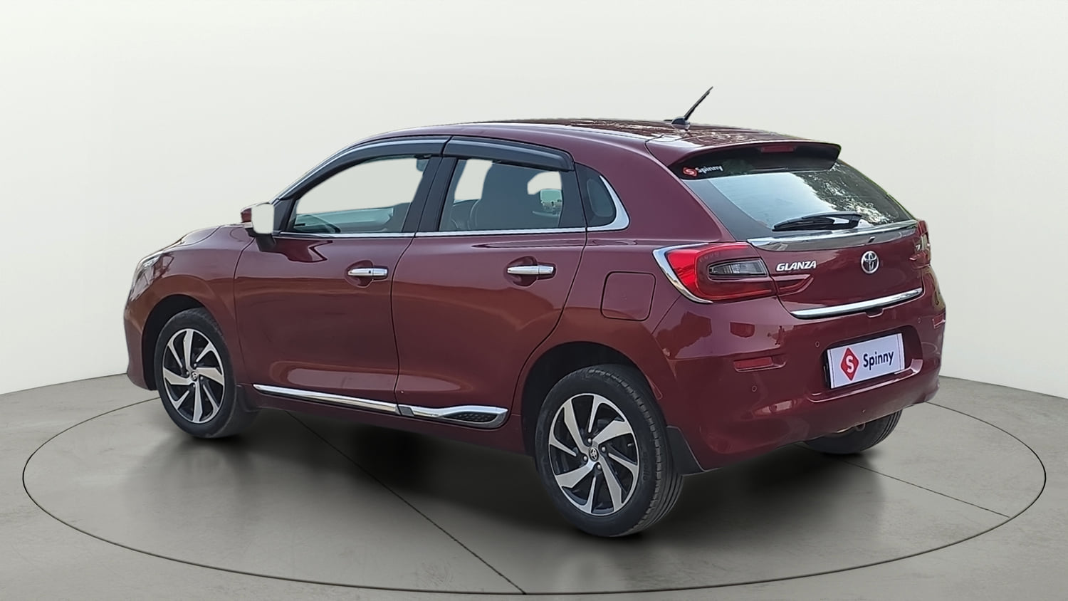 Used 2023 Toyota Glanza V Petrol Manual exterior LEFT REAR CORNER VIEW
