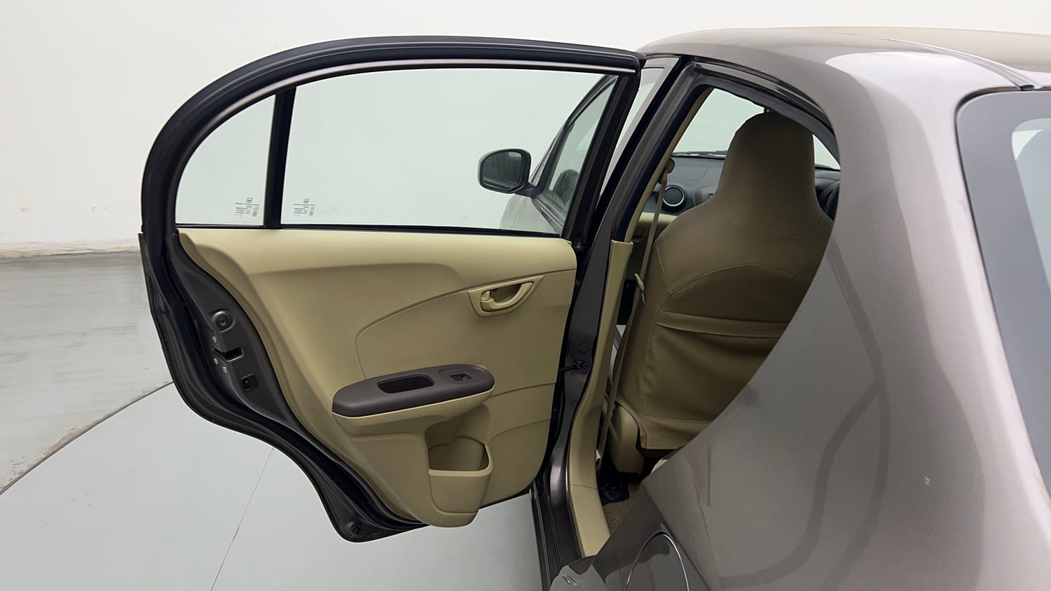 Used 2013 Honda Amaze 1.2 S i-VTEC Petrol Manual interior LEFT REAR DOOR OPEN VIEW