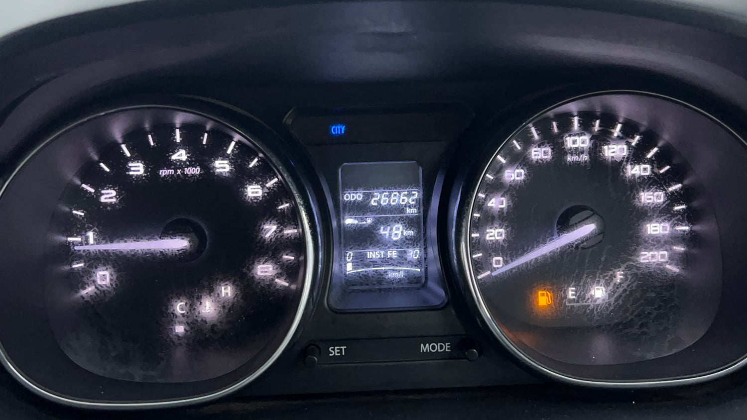 Used 2018 Tata Tiago Revotron XZ Petrol Manual interior CLUSTERMETER VIEW
