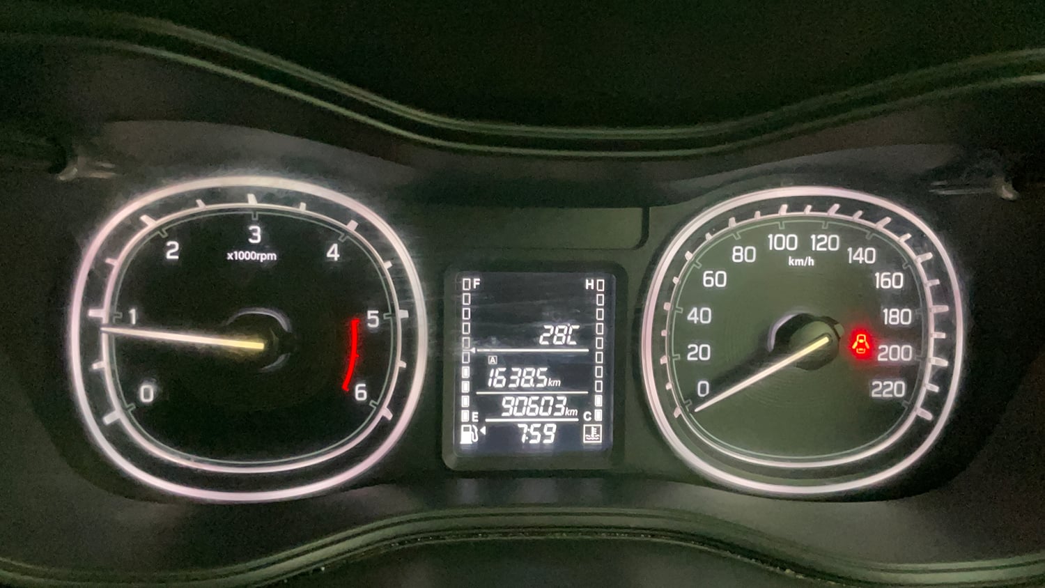 Used 2017 Maruti Suzuki Vitara Brezza ZDi+ Dual Tone Diesel Manual interior CLUSTERMETER VIEW