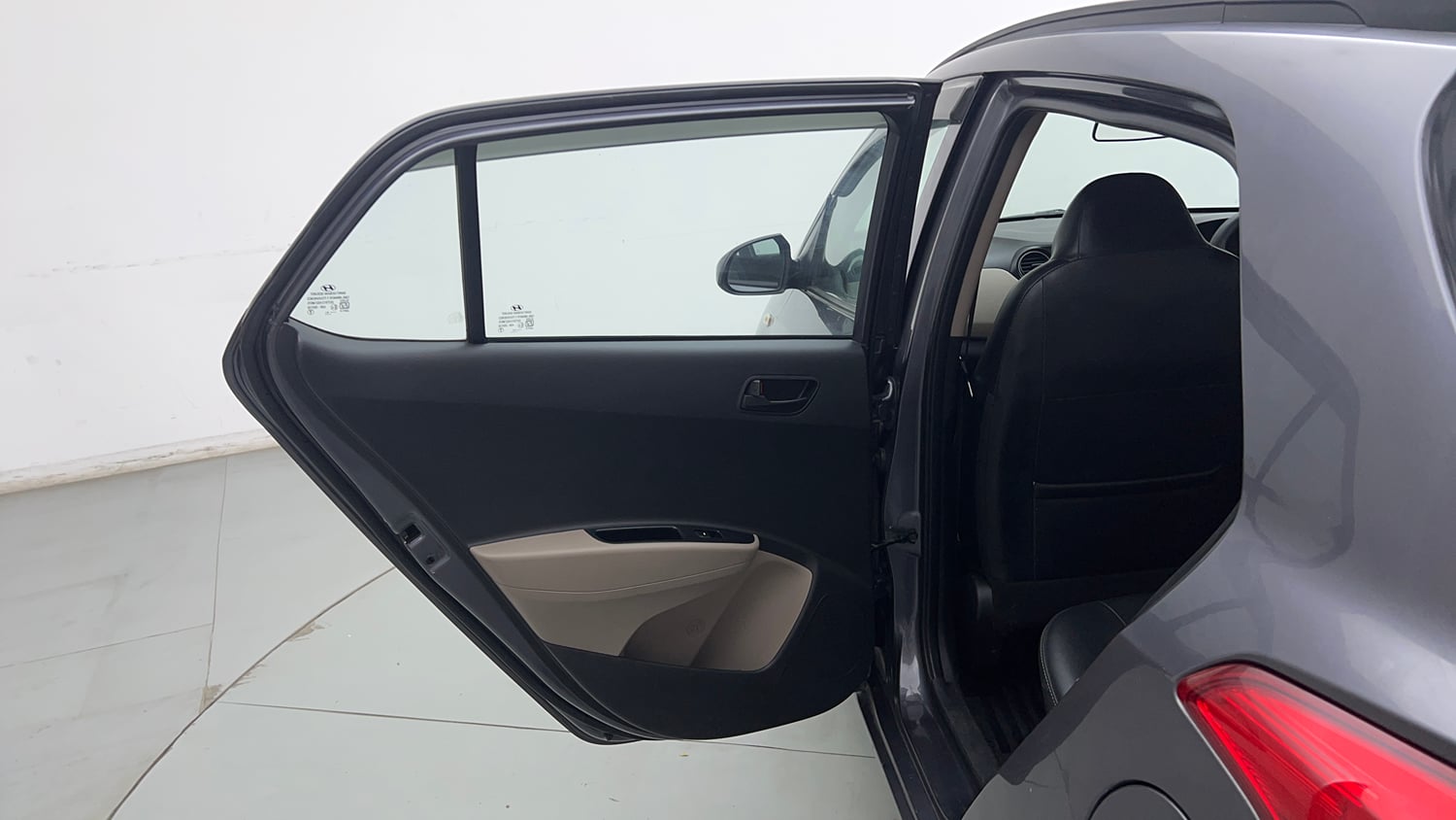Used 2019 Hyundai Grand i10 Magna 1.2 Kappa VTVT Petrol Manual interior LEFT REAR DOOR OPEN VIEW