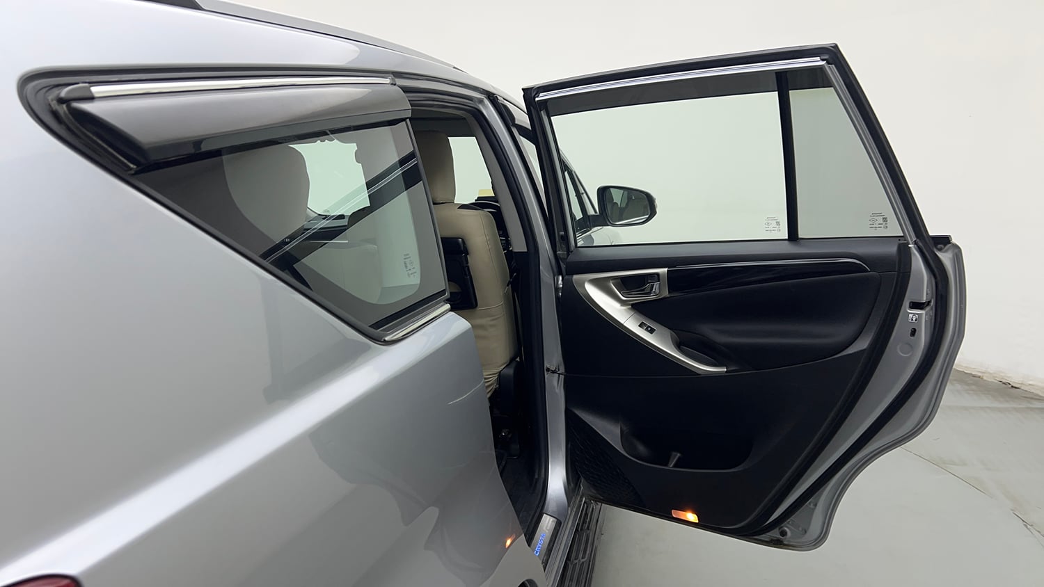 Used 2022 Toyota Innova Crysta VX 2.7 7 STR Petrol Manual interior RIGHT REAR DOOR OPEN VIEW