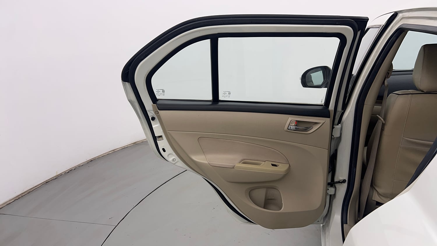 Used 2014 Maruti Suzuki Swift Dzire ZXI Petrol Manual interior LEFT REAR DOOR OPEN VIEW