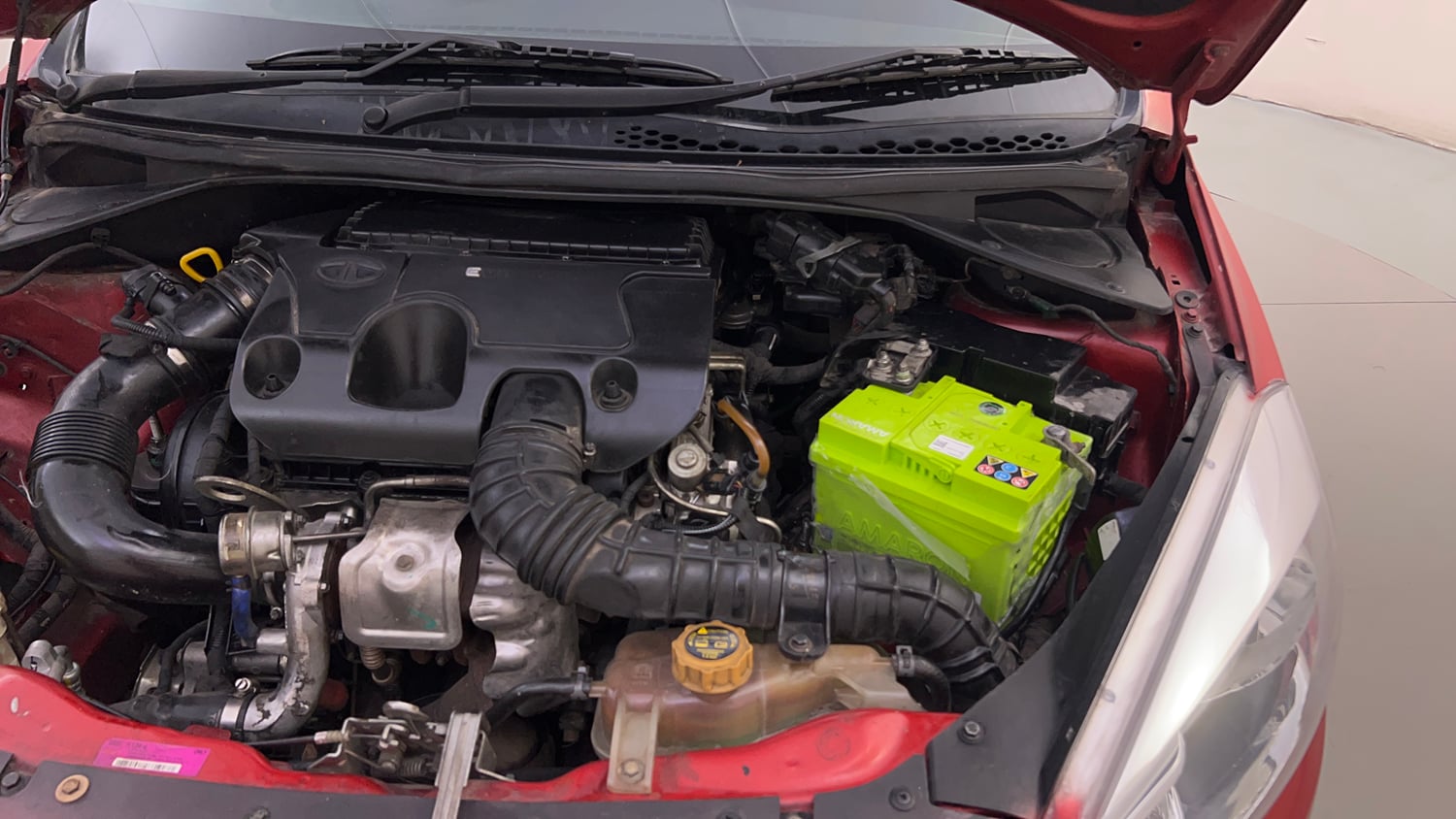 Used 2017 Tata Tiago Revotorq XT Diesel Manual engine ENGINE LEFT SIDE HINGE & APRON VIEW