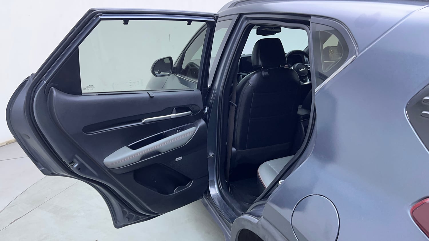 Used 2022 Kia Sonet X Line 1.0 DCT Petrol Automatic interior LEFT REAR DOOR OPEN VIEW