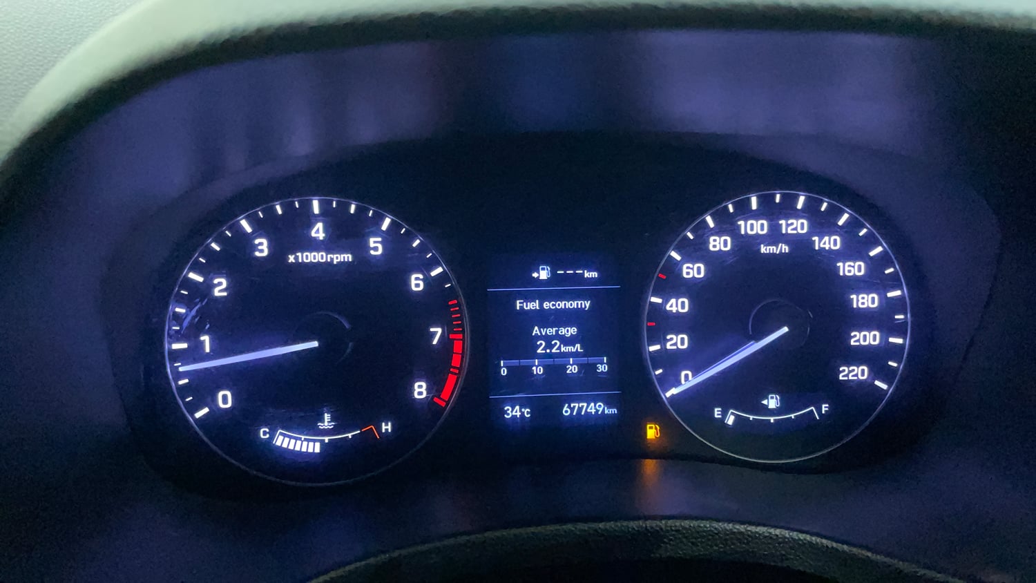 Used 2019 Hyundai Creta SX 1.6 (O) Petrol Petrol Manual interior CLUSTERMETER VIEW
