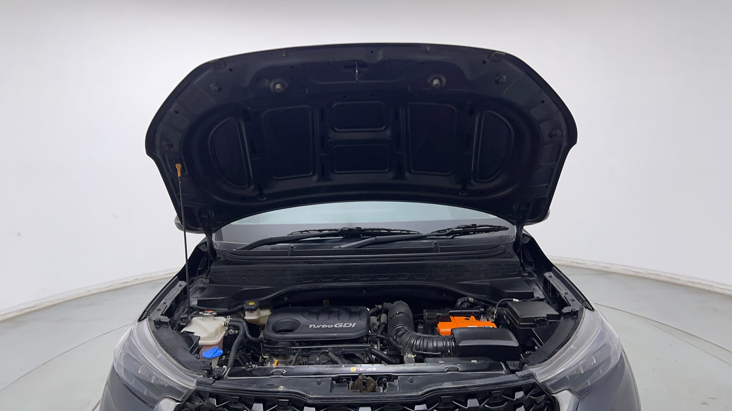 Used 2023 Kia Sonet HTX 1.0 Turbo Petrol DCT Petrol Automatic engine ENGINE & BONNET OPEN FRONT VIEW