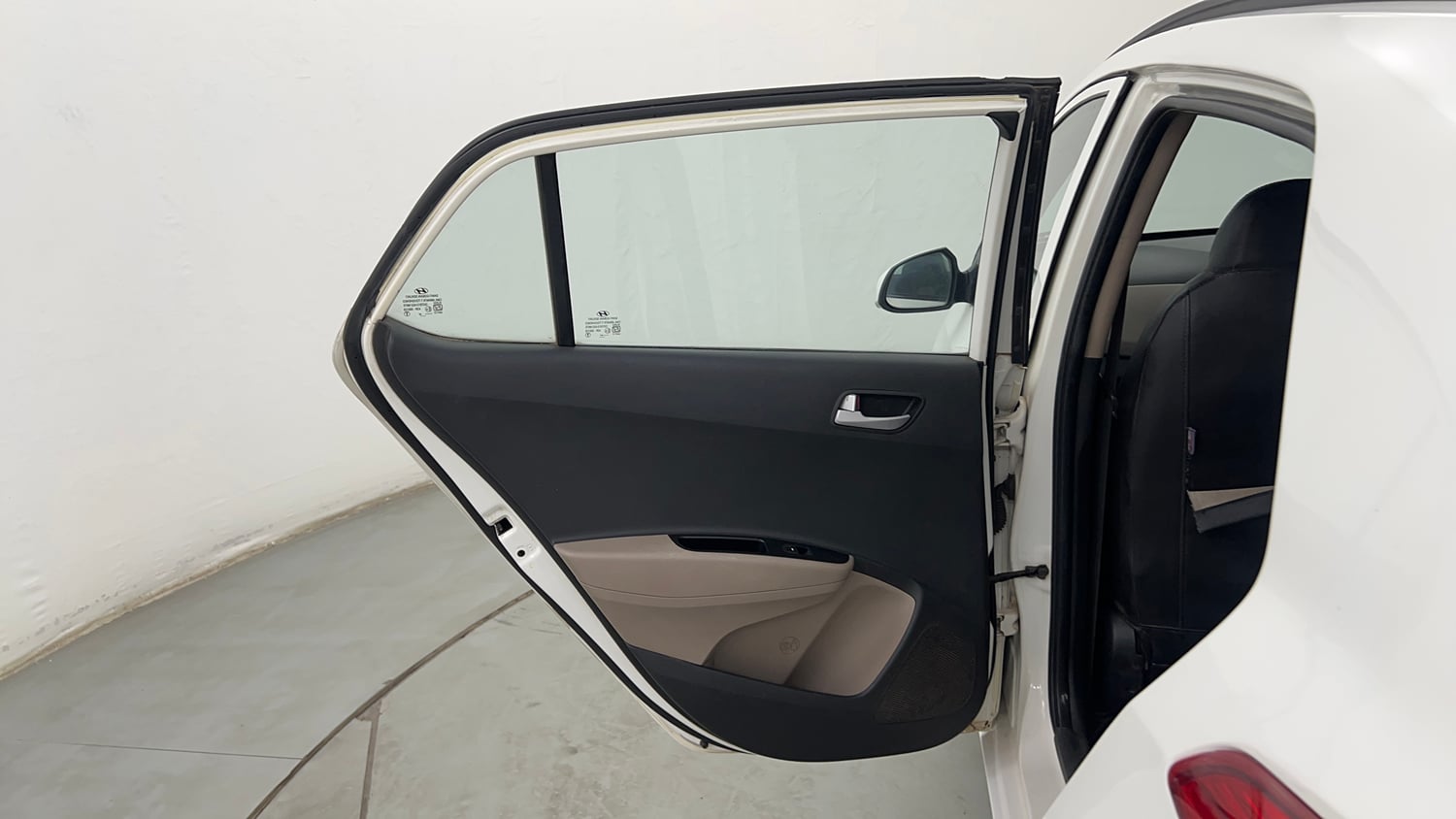 Used 2015 Hyundai Grand i10 Sportz 1.2 Kappa VTVT Petrol Manual interior LEFT REAR DOOR OPEN VIEW