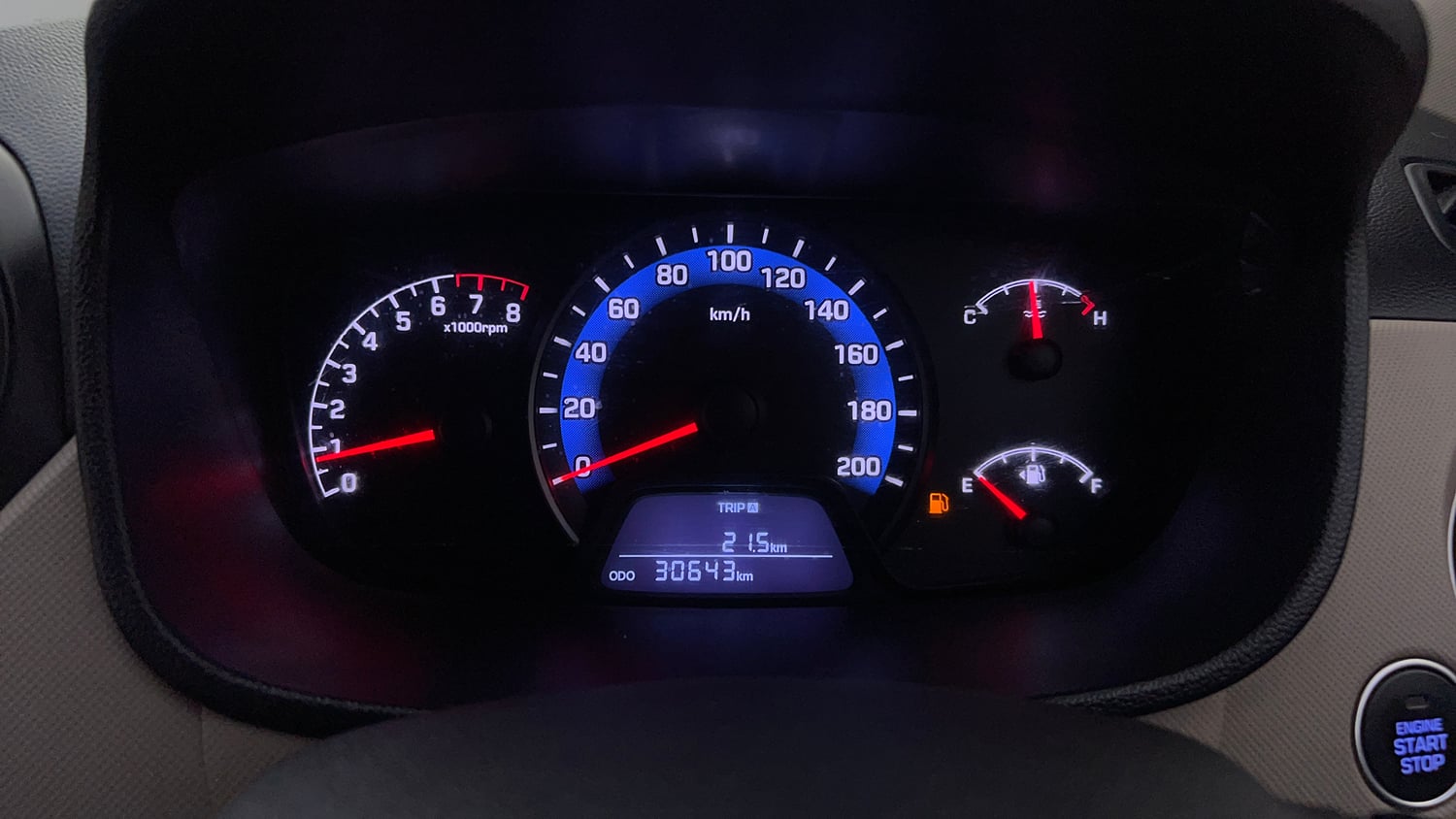Used 2015 Hyundai Xcent SX 1.2 (O) Petrol Manual interior CLUSTERMETER VIEW