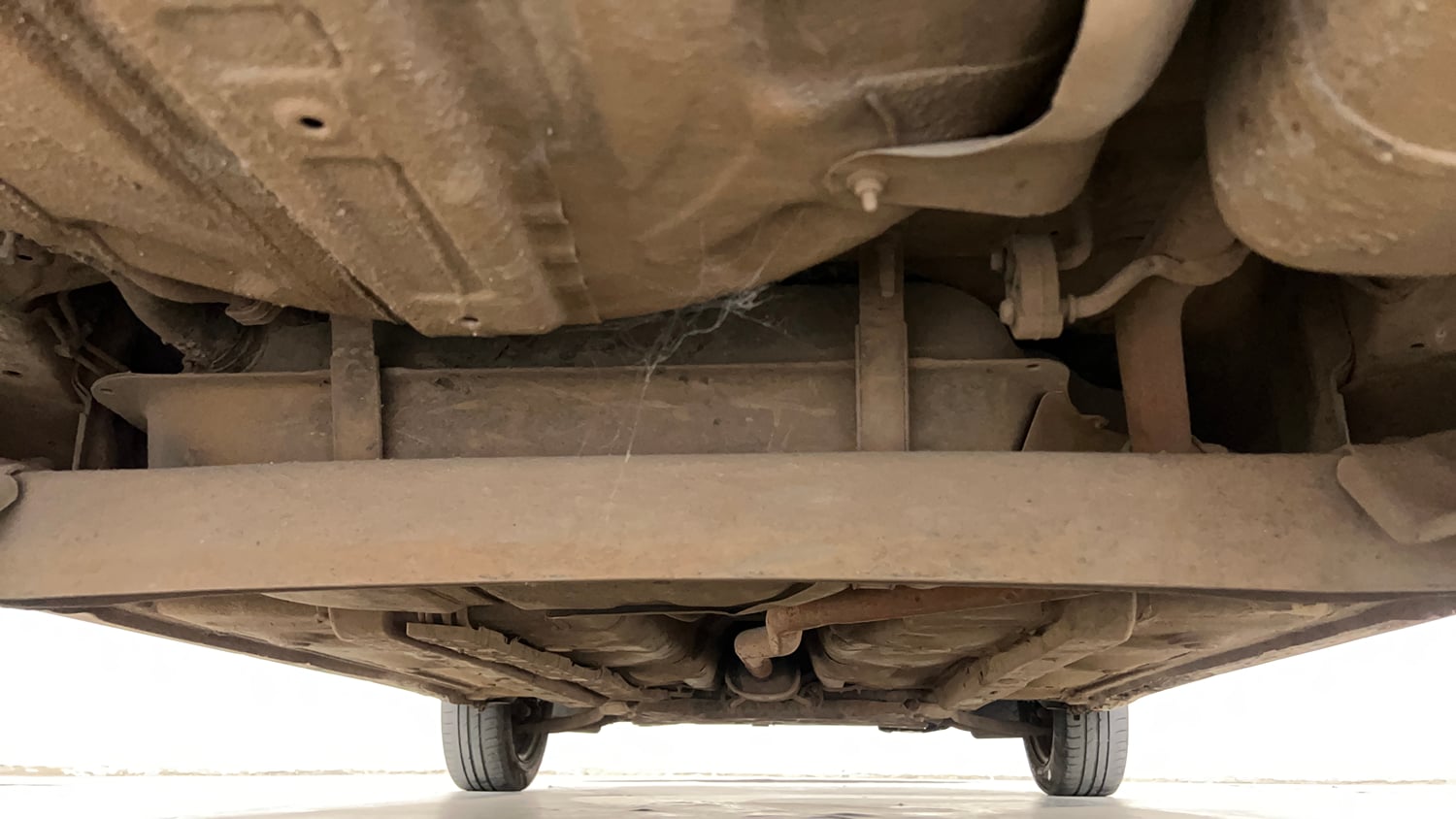 Used 2015 Hyundai Grand i10 Sportz 1.2 Kappa VTVT Petrol Manual extra REAR UNDERBODY VIEW (TAKEN FROM REAR)