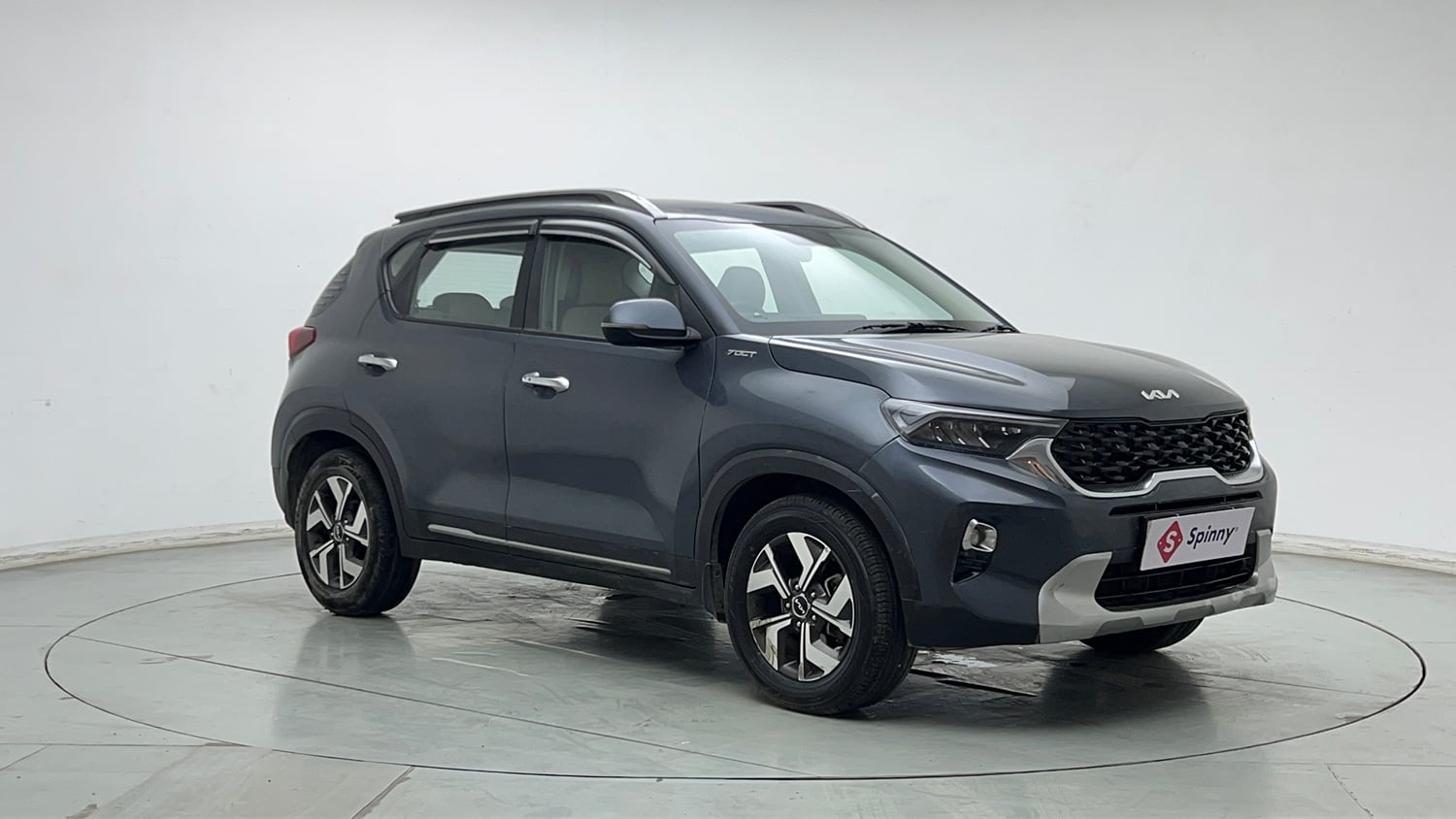 Used 2023 Kia Sonet HTX 1.0 Turbo Petrol DCT Petrol Automatic exterior RIGHT FRONT CORNER VIEW