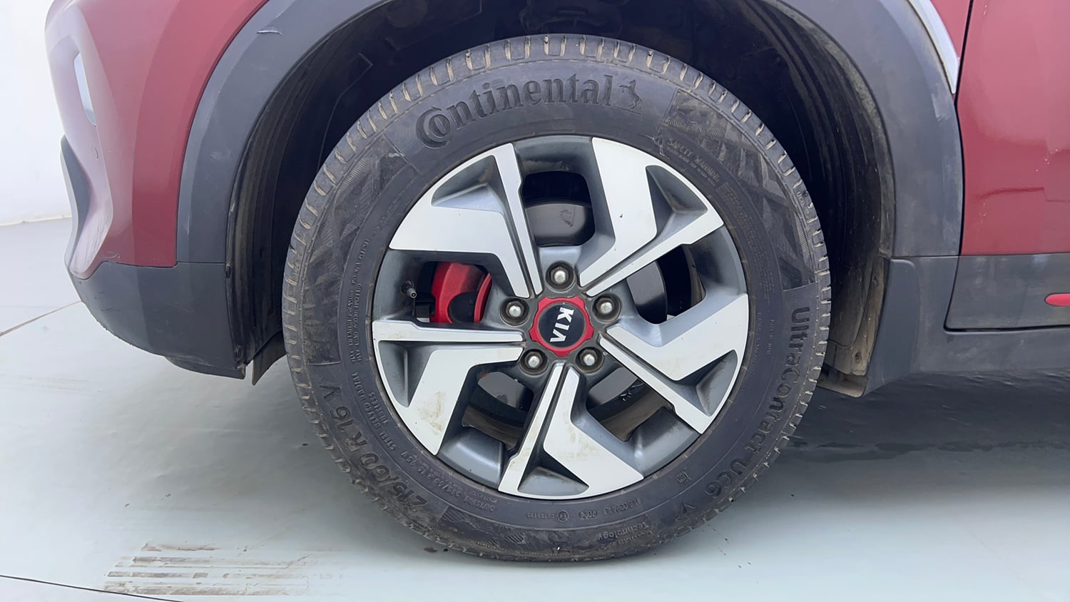 Used 2021 Kia Sonet GTX Plus 1.5 Diesel Manual tyres LEFT FRONT TYRE RIM VIEW