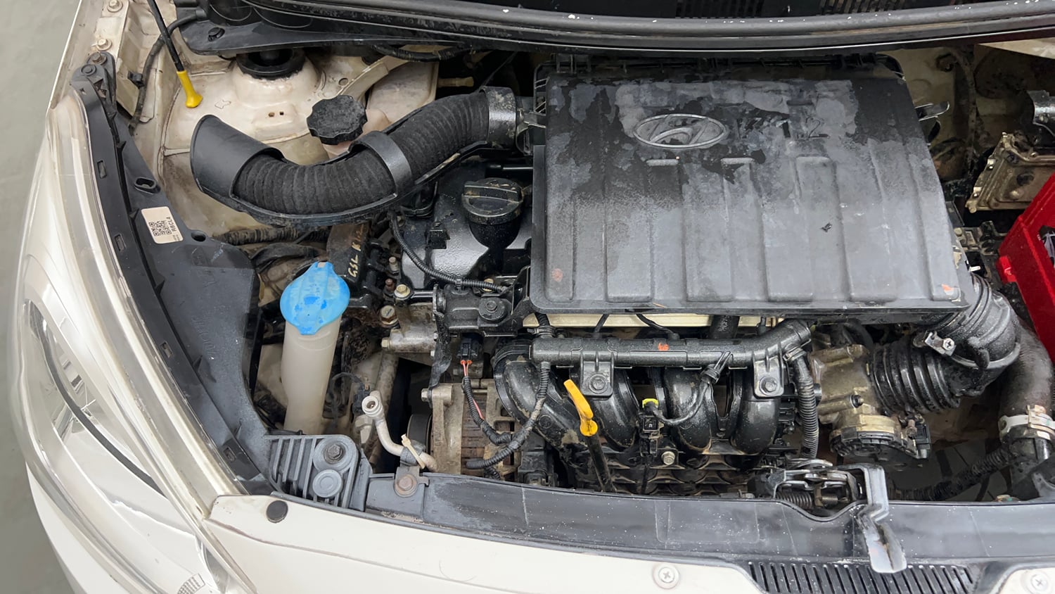 Used 2015 Hyundai Grand i10 Sportz 1.2 Kappa VTVT Petrol Manual engine ENGINE RIGHT SIDE VIEW