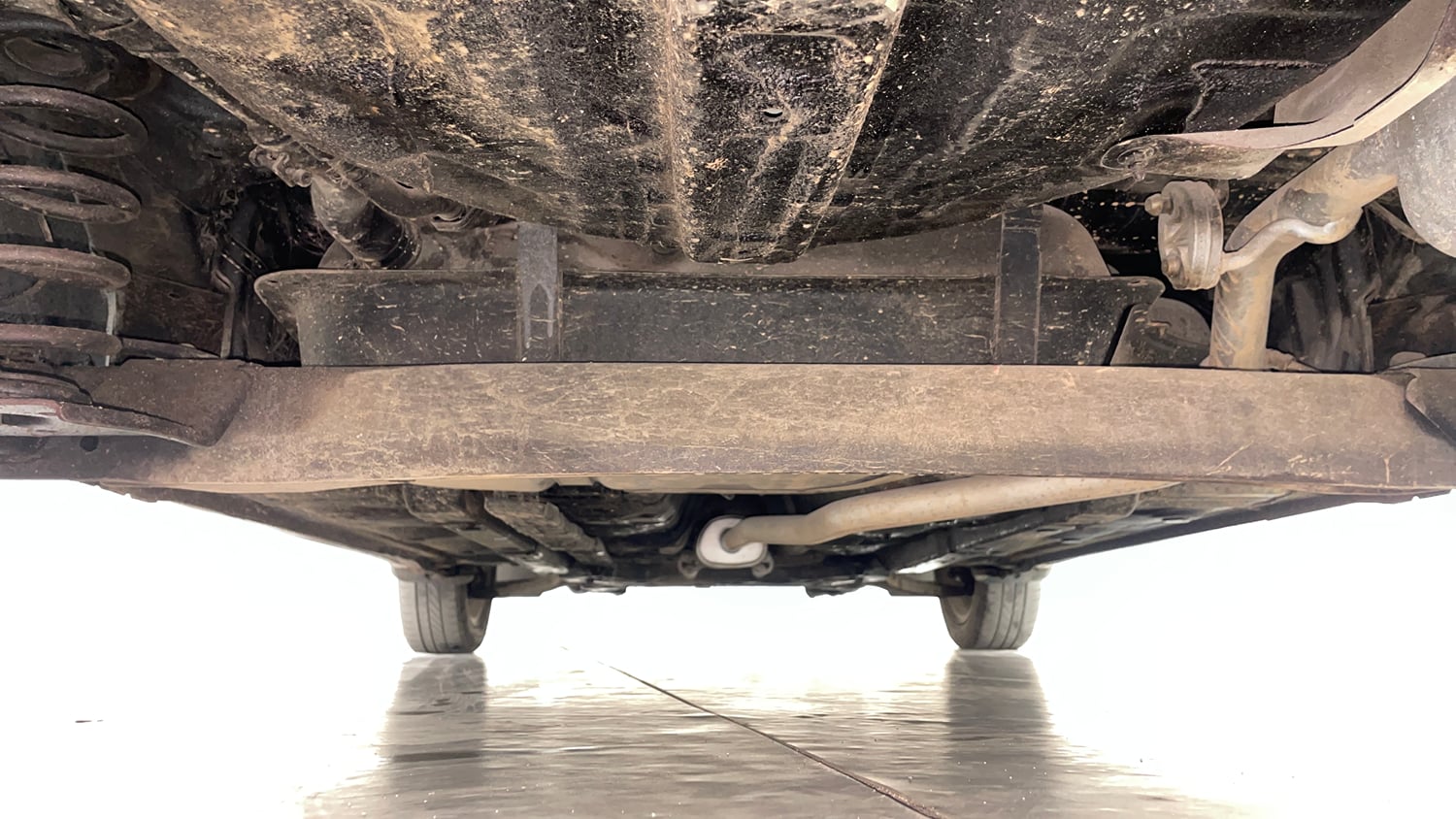 Used 2018 Hyundai Grand i10 Asta 1.2 Kappa VTVT Petrol Manual extra REAR UNDERBODY VIEW (TAKEN FROM REAR)
