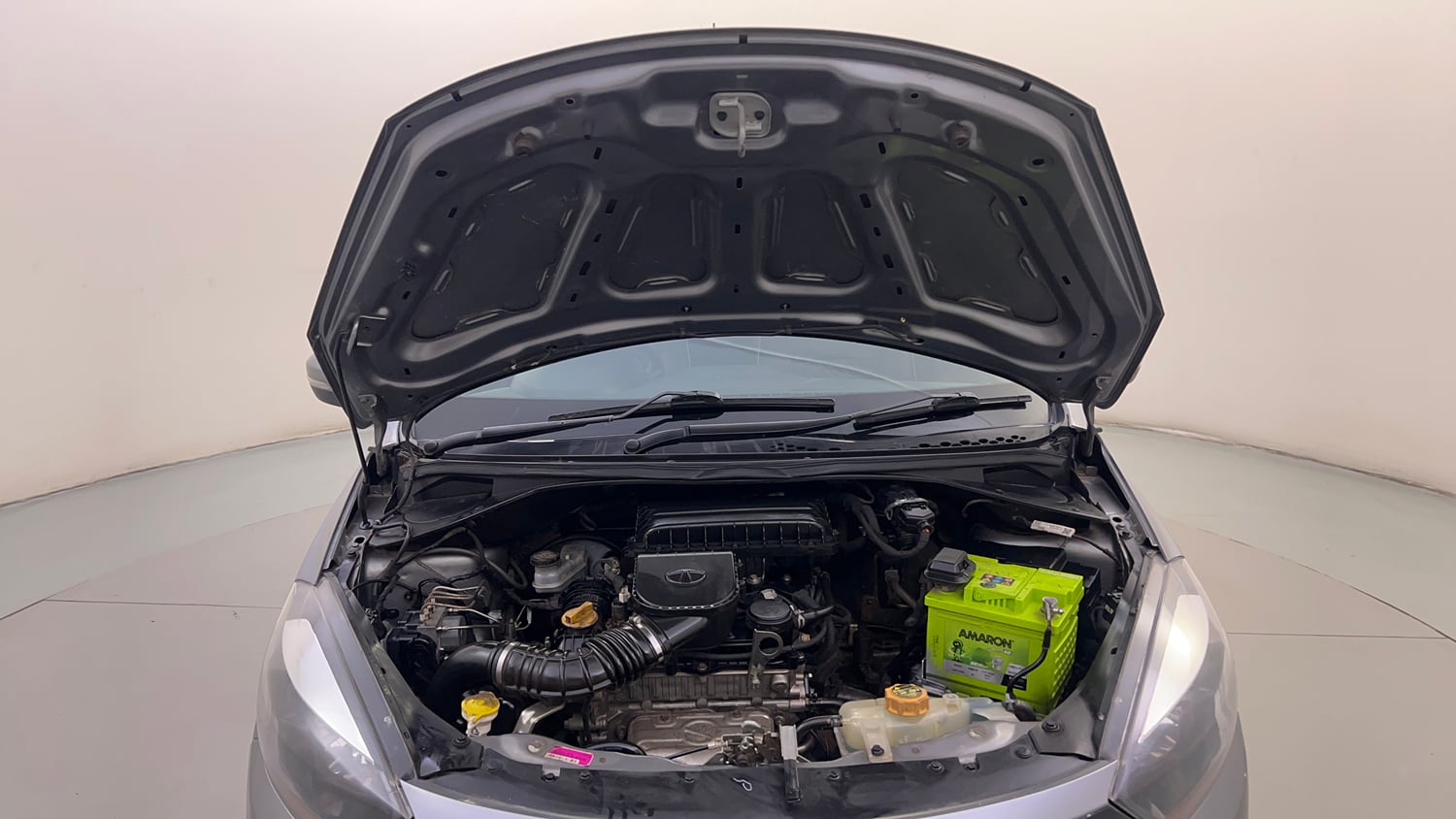 Used 2019 Tata Tiago Revotron XZ Plus Dual Tone Petrol Manual engine ENGINE & BONNET OPEN FRONT VIEW