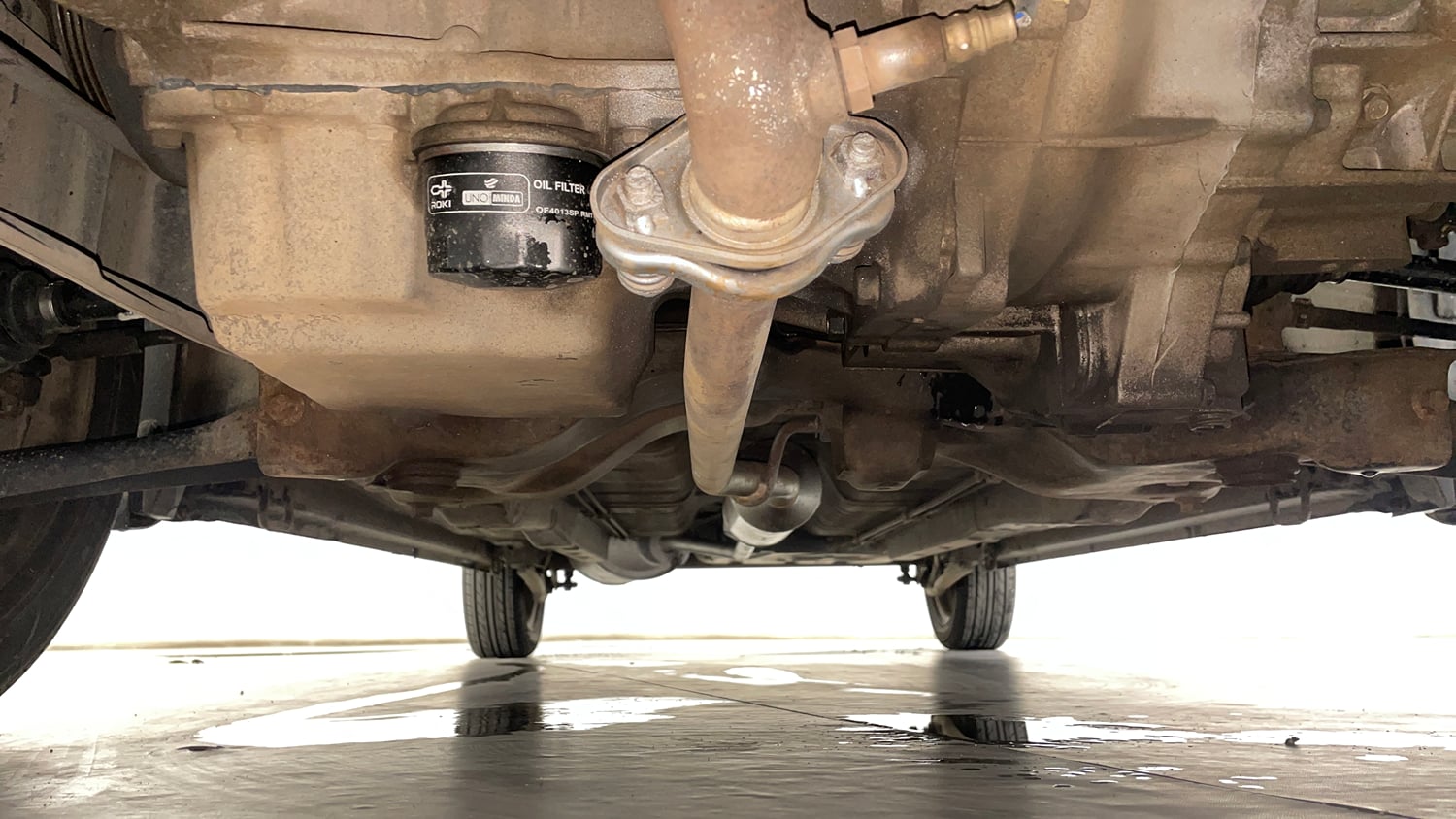 Used 2015 Maruti Suzuki Wagon R VXI Petrol Manual extra FRONT LEFT UNDERBODY VIEW
