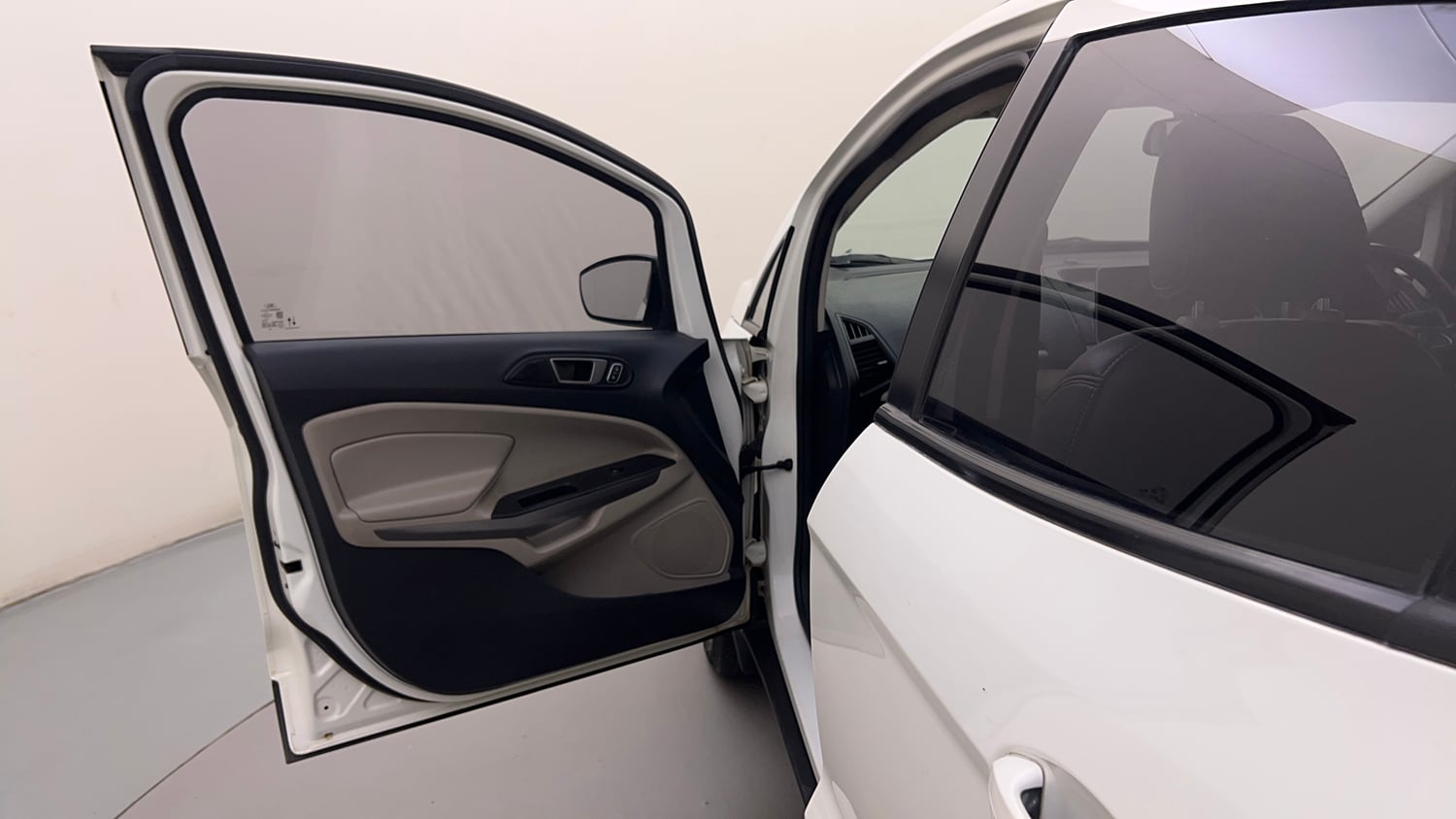 Used 2021 Ford EcoSport Titanium 1.5L TDCi Diesel Manual interior LEFT FRONT DOOR OPEN VIEW