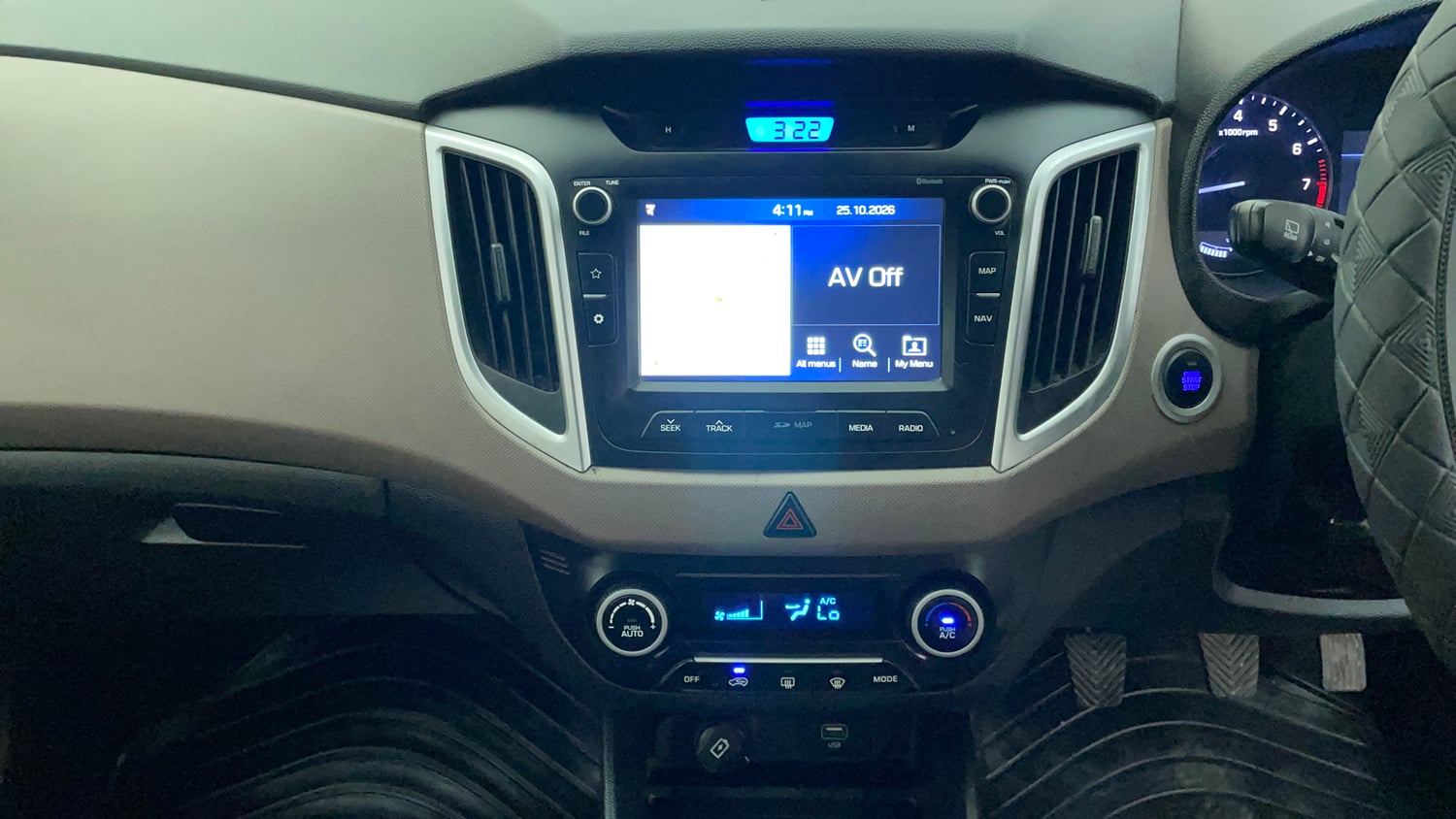 Used 2019 Hyundai Creta SX 1.6 (O) Petrol Petrol Manual interior MUSIC SYSTEM & AC CONTROL VIEW