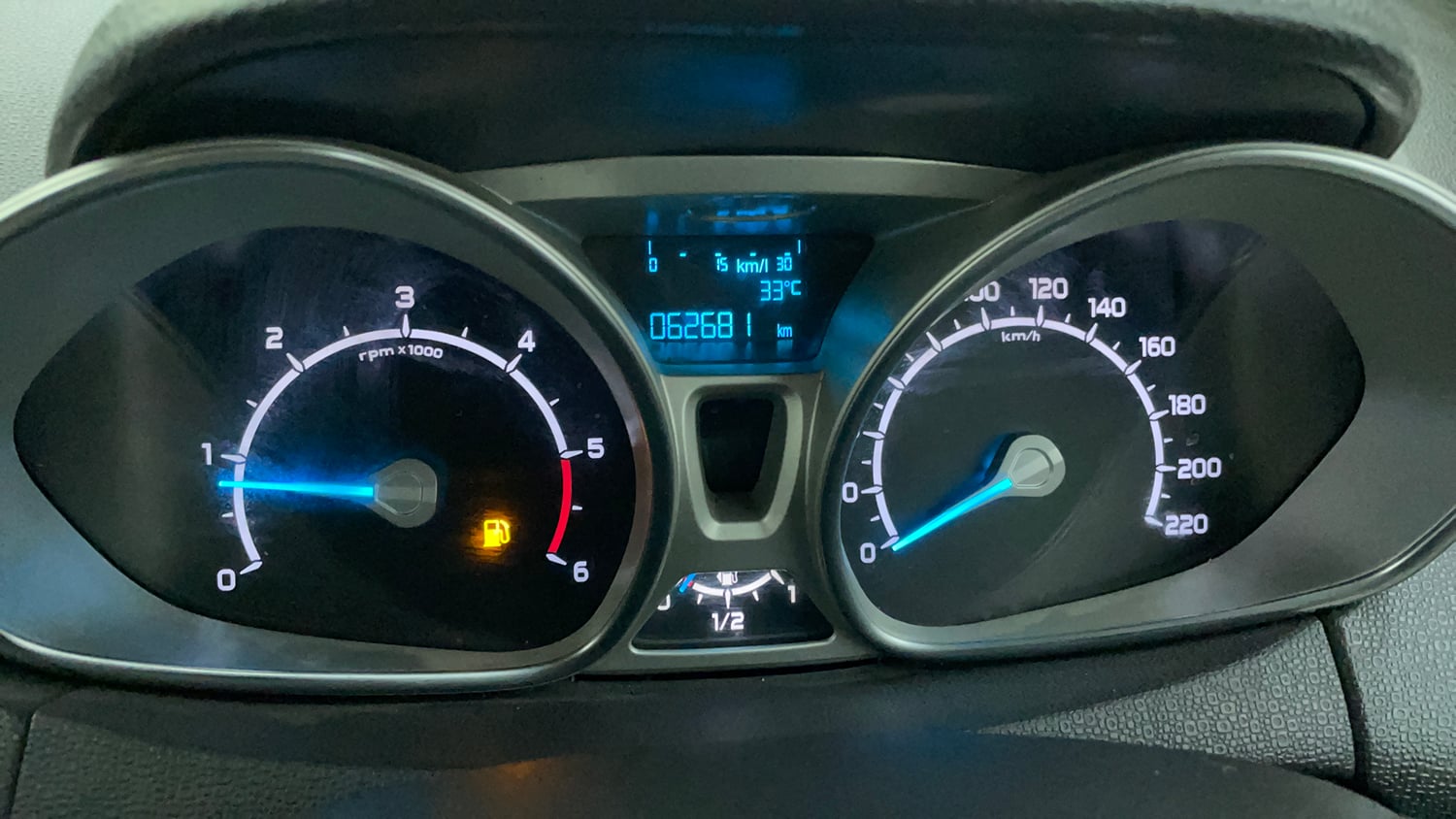 Used 2017 Ford EcoSport Titanium 1.5L TDCi Diesel Manual interior CLUSTERMETER VIEW