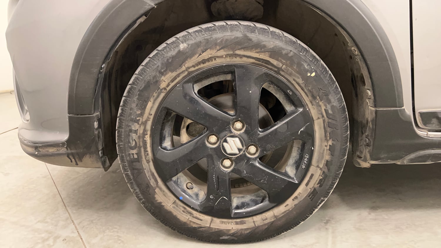 Used 2018 Maruti Suzuki Celerio X Zxi (Opt) Petrol Manual tyres LEFT FRONT TYRE RIM VIEW