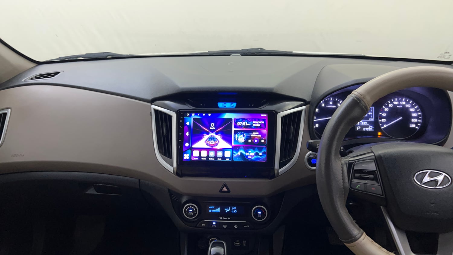 Used 2017 Hyundai Creta SX Plus 1.6 AT Petrol Petrol Automatic interior MUSIC SYSTEM & AC CONTROL VIEW