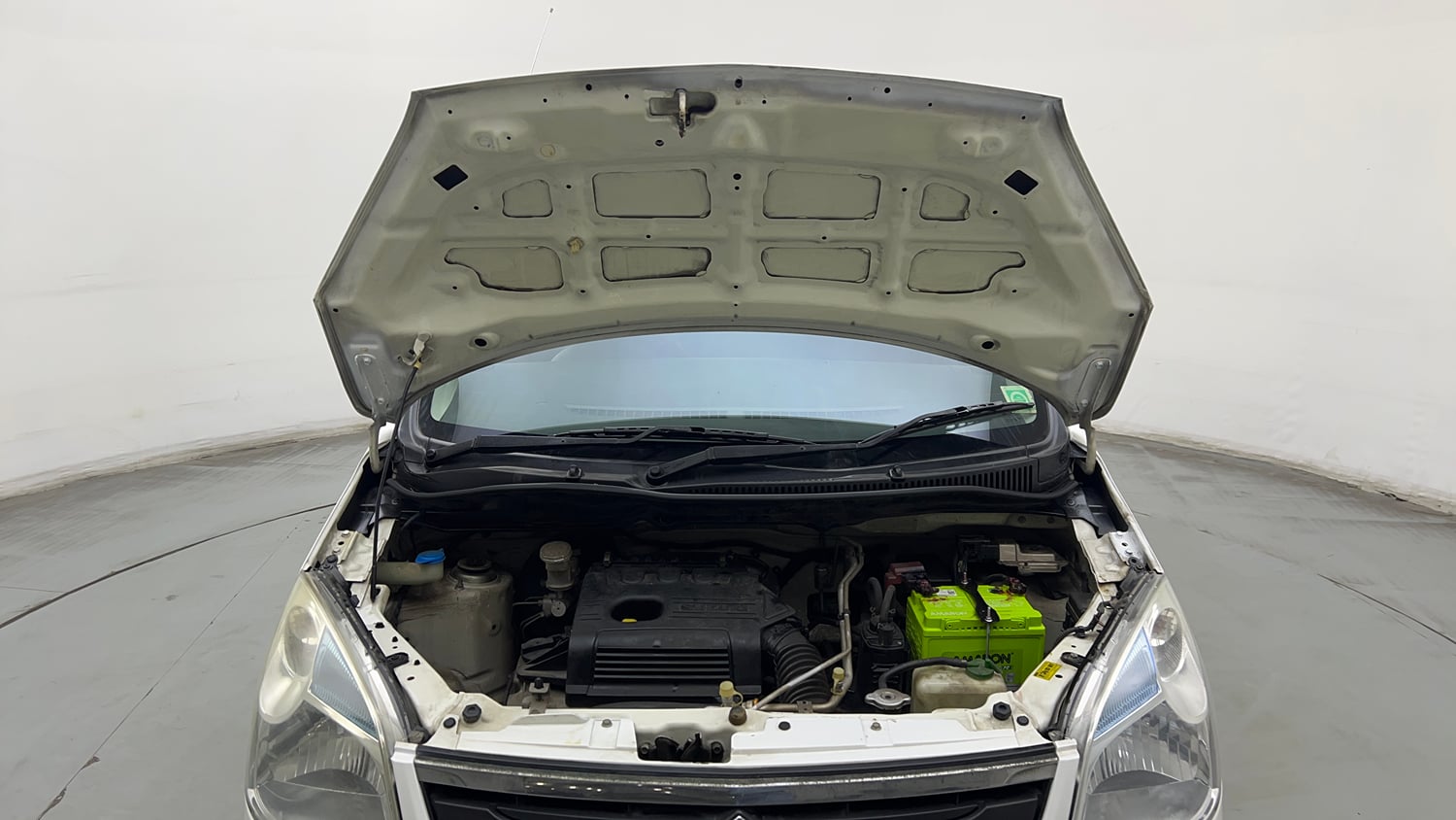 Used 2016 Maruti Suzuki Wagon R 1.0 VXI AMT Petrol Automatic engine ENGINE & BONNET OPEN FRONT VIEW