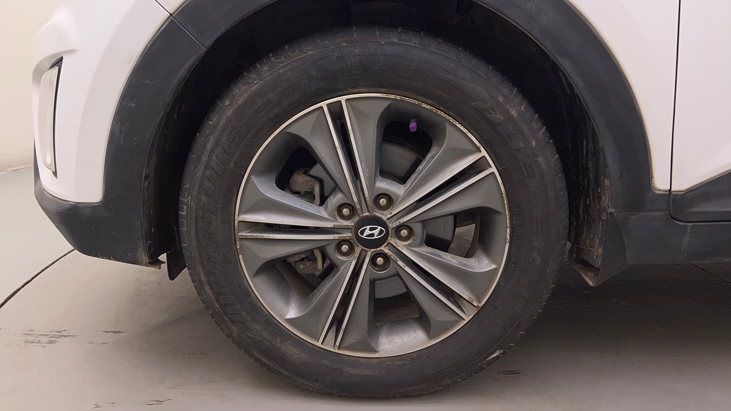 Used 2017 Hyundai Creta SX Plus 1.6 AT Petrol Petrol Automatic tyres LEFT FRONT TYRE RIM VIEW