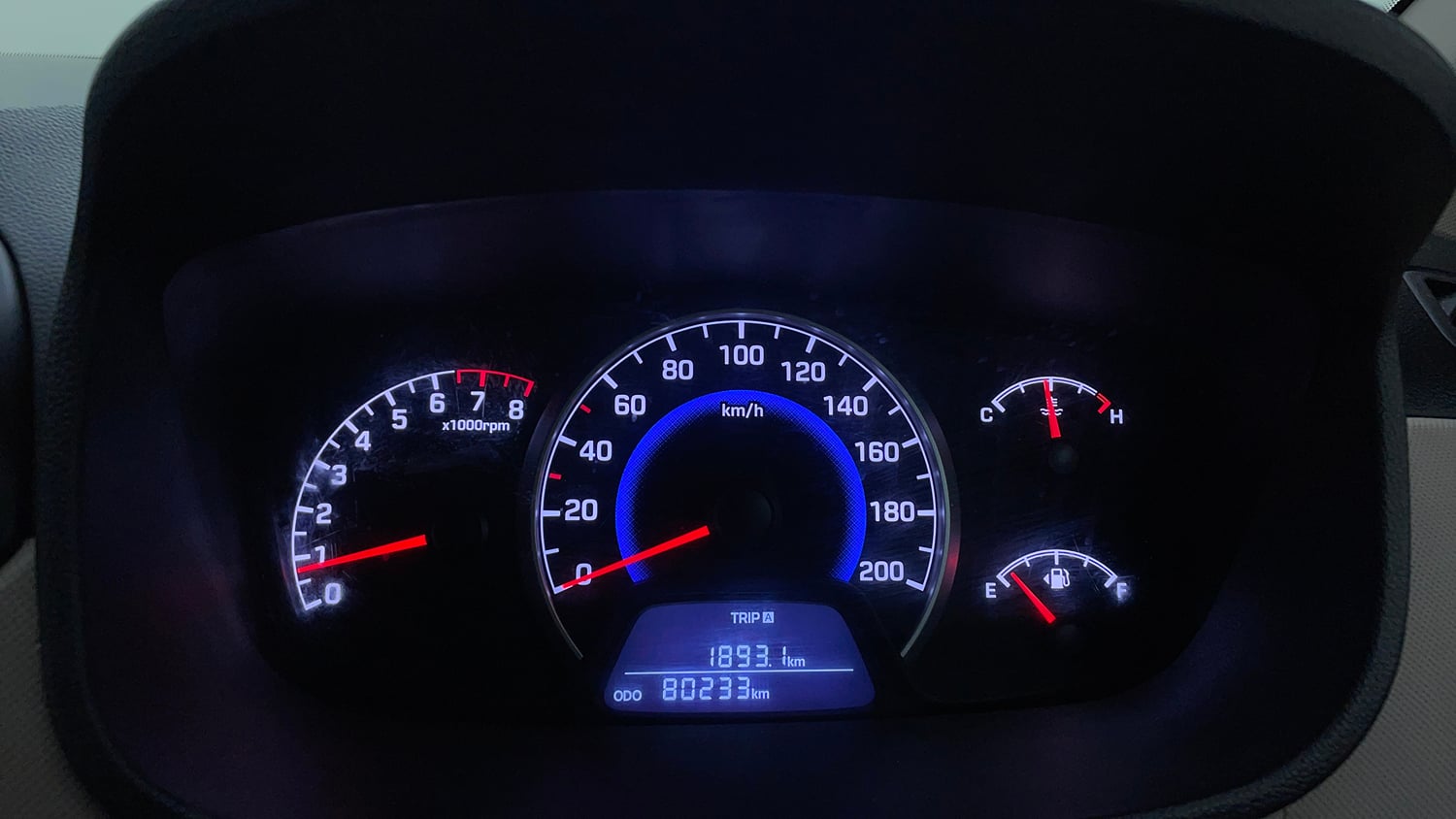 Used 2019 Hyundai Grand i10 Magna 1.2 Kappa VTVT Petrol Manual interior CLUSTERMETER VIEW