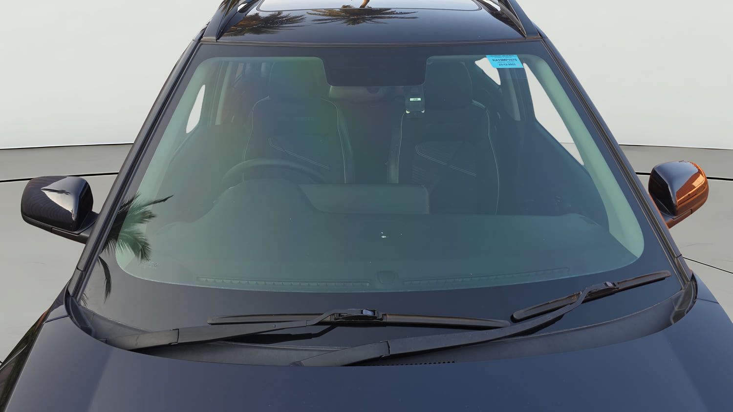 Used 2023 Hyundai Exter SX (O) Connect 1.2 AMT Petrol Automatic exterior FRONT WINDSHIELD VIEW