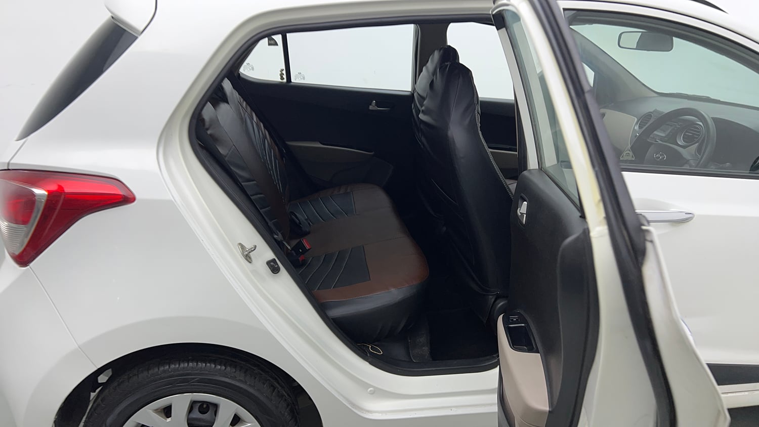 Used 2014 Hyundai Grand i10 Sportz AT 1.2 Kappa VTVT Petrol Automatic interior RIGHT SIDE REAR DOOR CABIN VIEW
