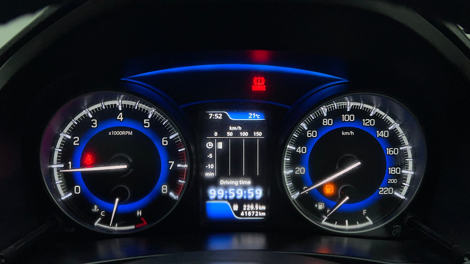 Used 2019 Maruti Suzuki Baleno Zeta Petrol Manual interior CLUSTERMETER VIEW