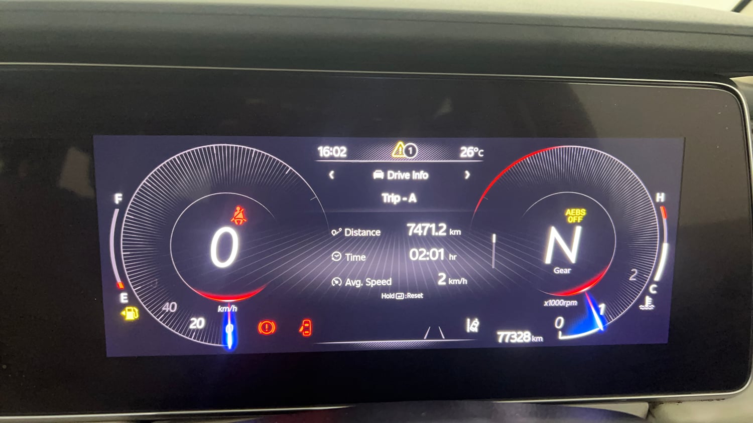 Used 2022 Mahindra XUV700 AX 7 Petrol MT 7 STR Petrol Manual interior CLUSTERMETER VIEW