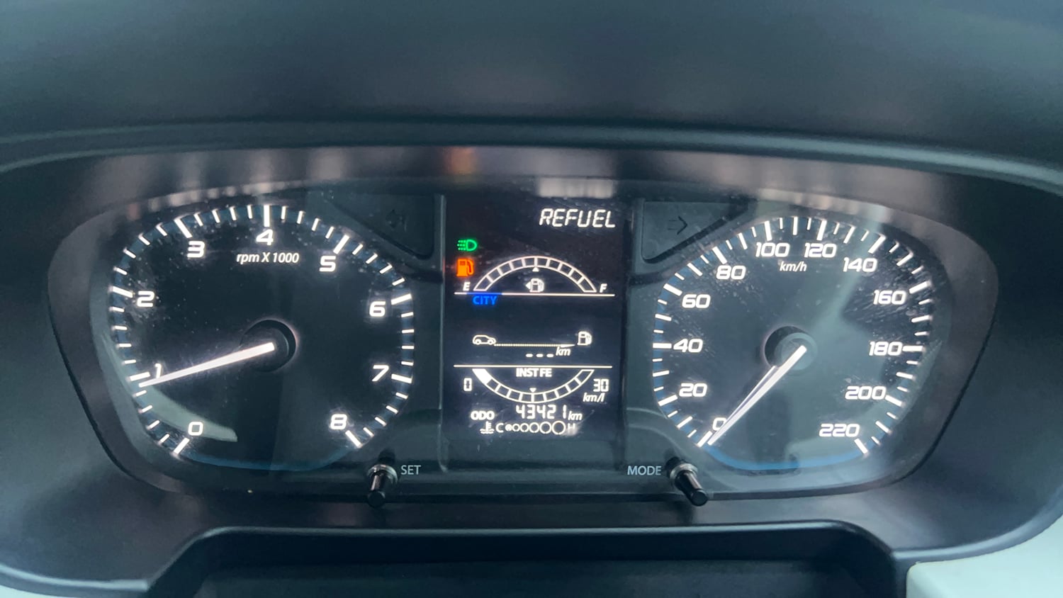 Used 2021 Tata Punch Accomplished Dazzle Pack MT Petrol Manual interior CLUSTERMETER VIEW