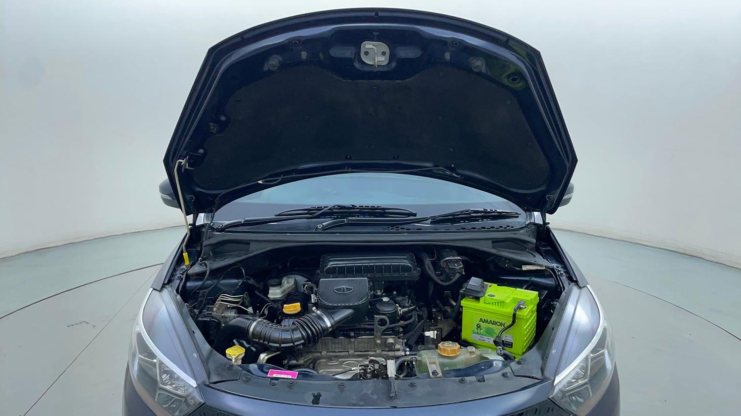 Used 2019 Tata Tigor Revotron XZA+ Petrol Automatic engine ENGINE & BONNET OPEN FRONT VIEW