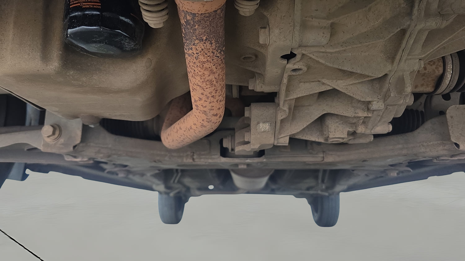 Used 2023 Maruti Suzuki S-Presso VXi Plus (O) AMT Petrol Automatic extra FRONT LEFT UNDERBODY VIEW