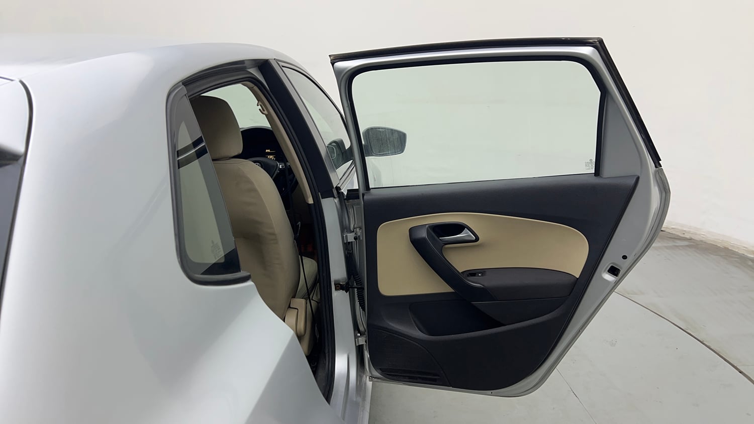 Used 2014 Volkswagen Polo Highline1.2L (P) Petrol Manual interior RIGHT REAR DOOR OPEN VIEW