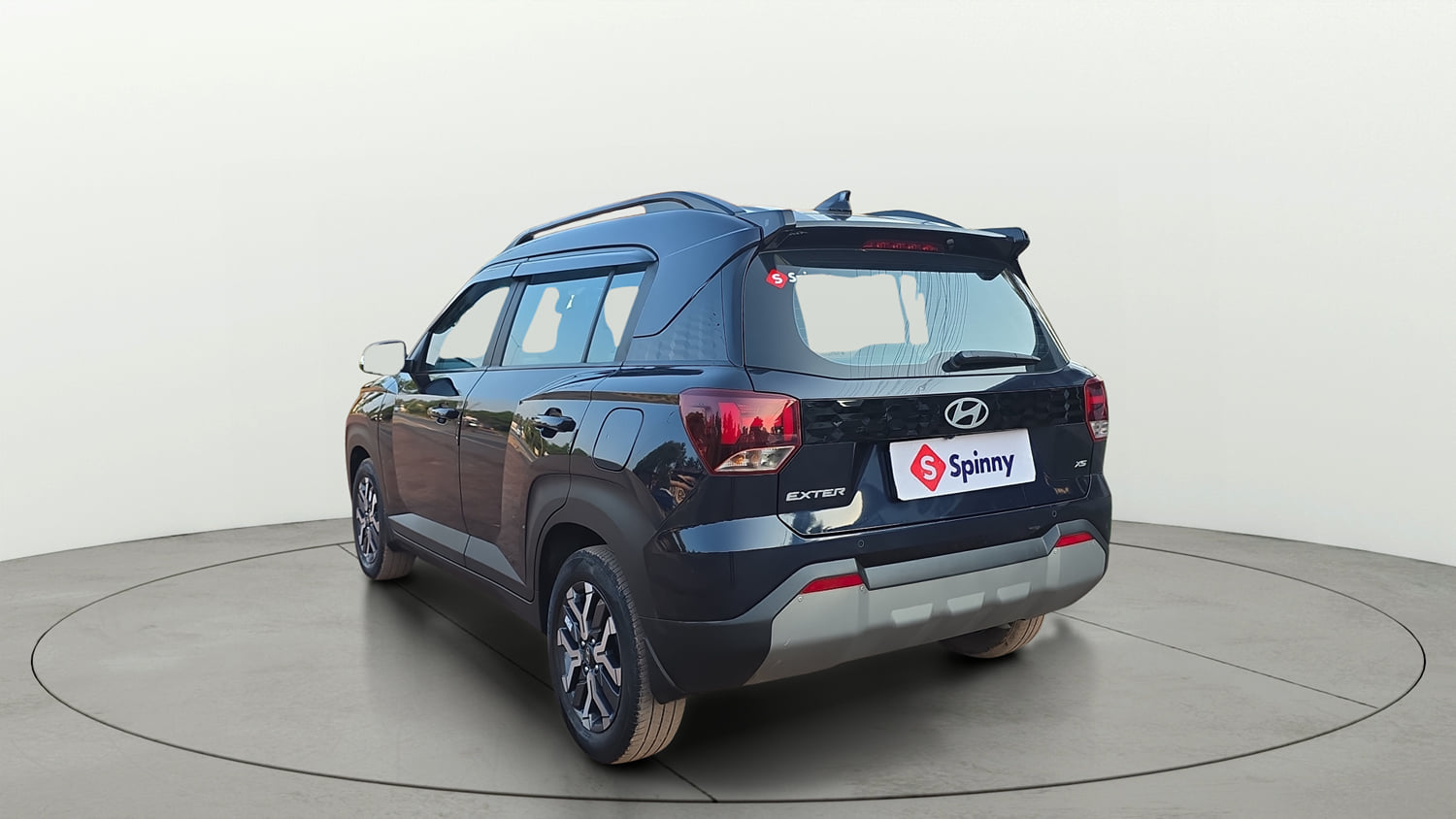 Used 2023 Hyundai Exter SX (O) Connect 1.2 AMT Petrol Automatic exterior LEFT REAR CORNER VIEW