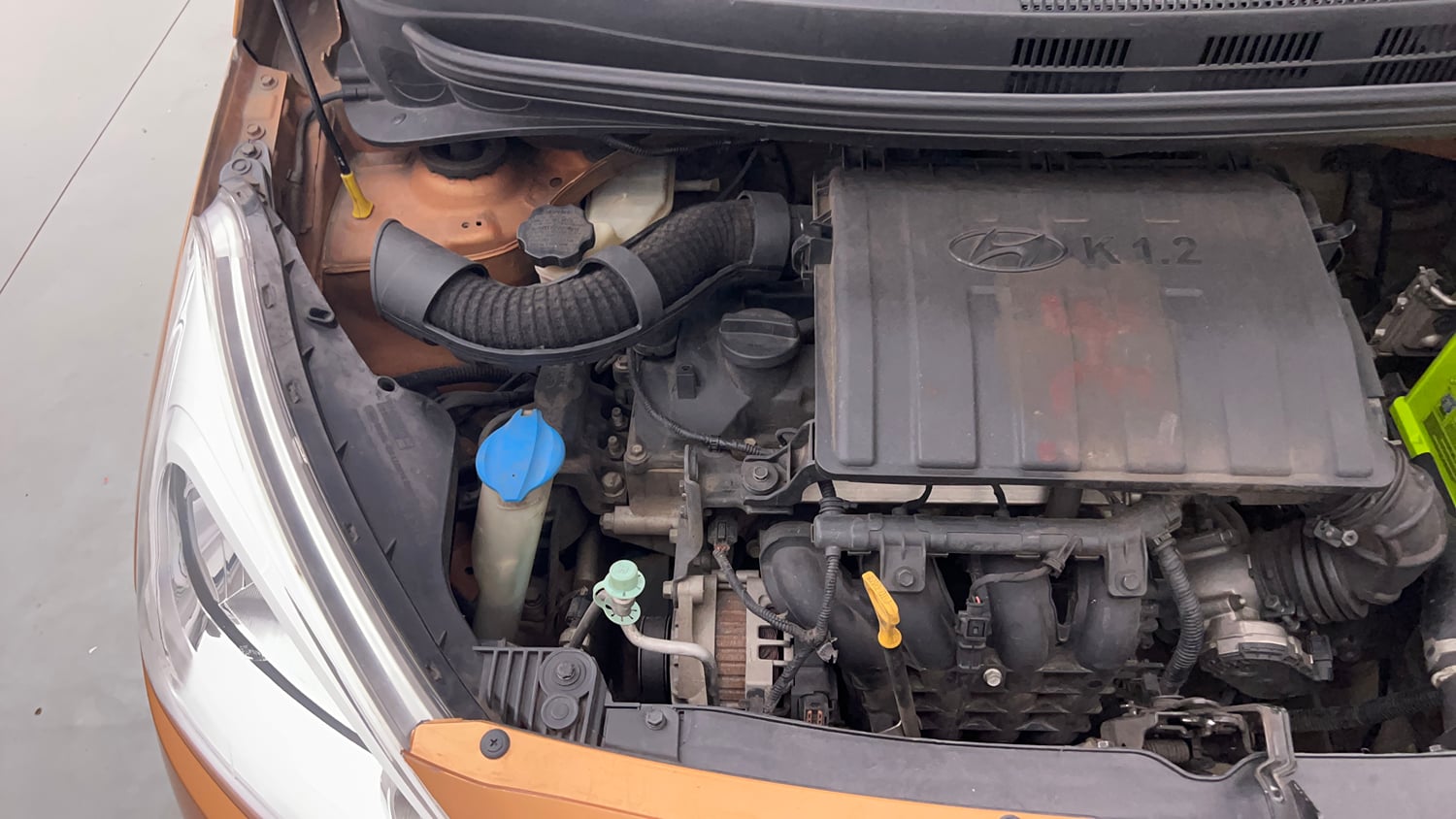 Used 2015 Hyundai Grand i10 Sportz 1.2 Kappa VTVT Petrol Manual engine ENGINE RIGHT SIDE VIEW
