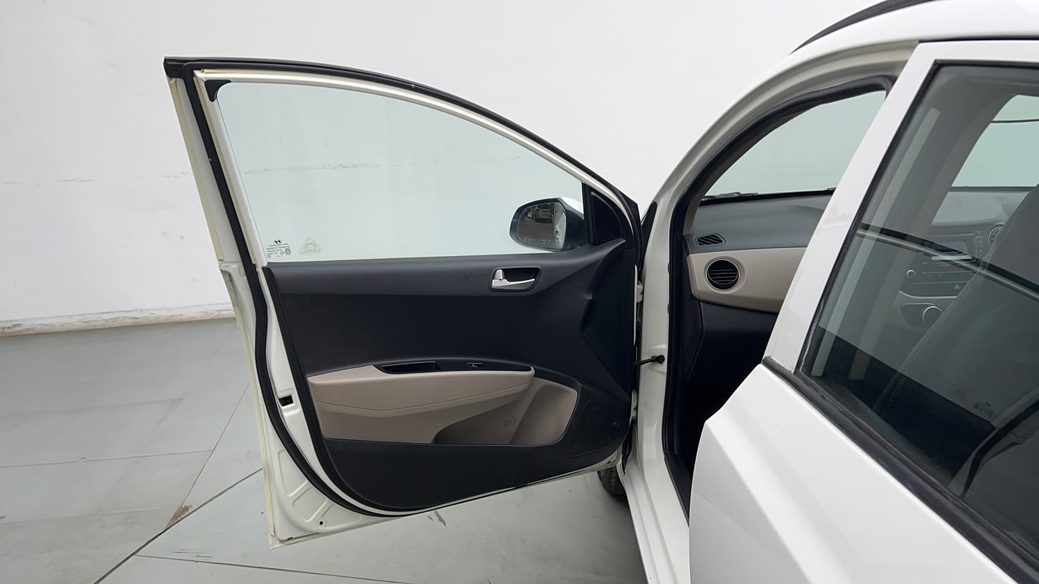Used 2014 Hyundai Grand i10 Sportz AT 1.2 Kappa VTVT Petrol Automatic interior LEFT FRONT DOOR OPEN VIEW