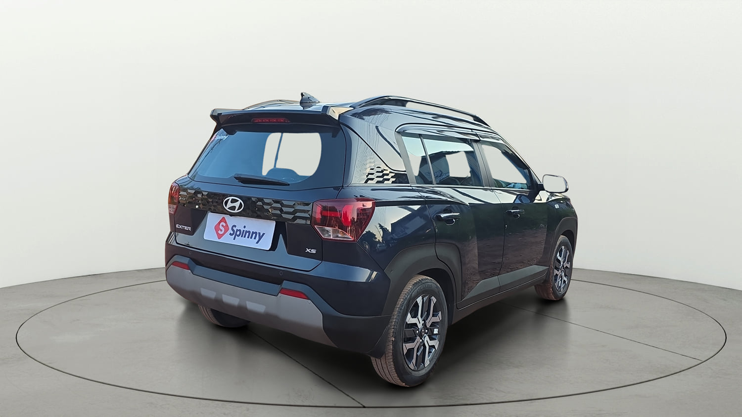 Used 2023 Hyundai Exter SX (O) Connect 1.2 AMT Petrol Automatic exterior RIGHT REAR CORNER VIEW